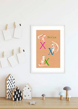 Komar Poster ABC Animal X, Buchstaben (1 St), Kinderzimmer, Schlafzimmer, Wohnzimmer
