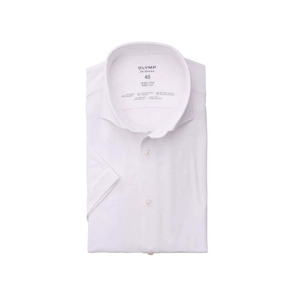 T-Shirt (1-tlg) OLYMP 00 fit regular weiß