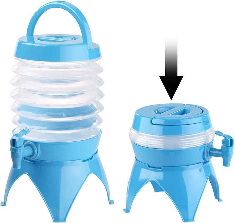 MAVURA Getränkespender Faltbarer Getränkespender Wasserspender Wasserkanister Wasserbehälter Party- & Camping Fässchen Wasser Spender Kanister Behälter faltbar mit Aufsteller 3,5L