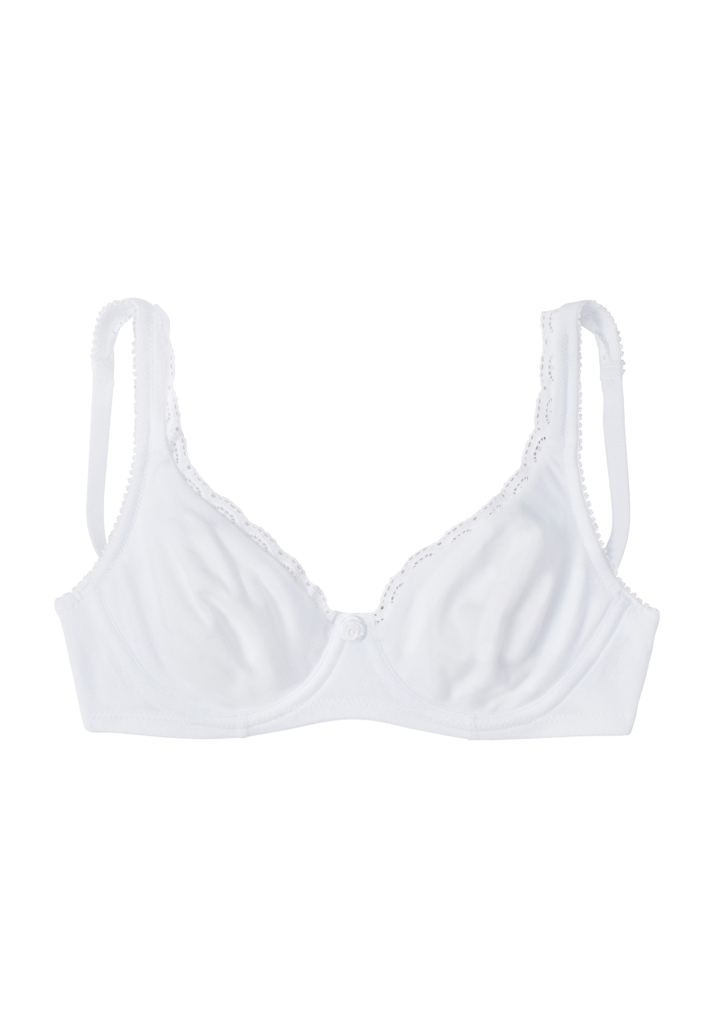 petite fleur by Lascana T-Shirt-BH, BH mit Bügel, Baumwoll-BH, Bügel-BH (Packung, 2 Stück) bequemer BH, Baumwoll-Qualität, große Größe – Bild 3 von 5