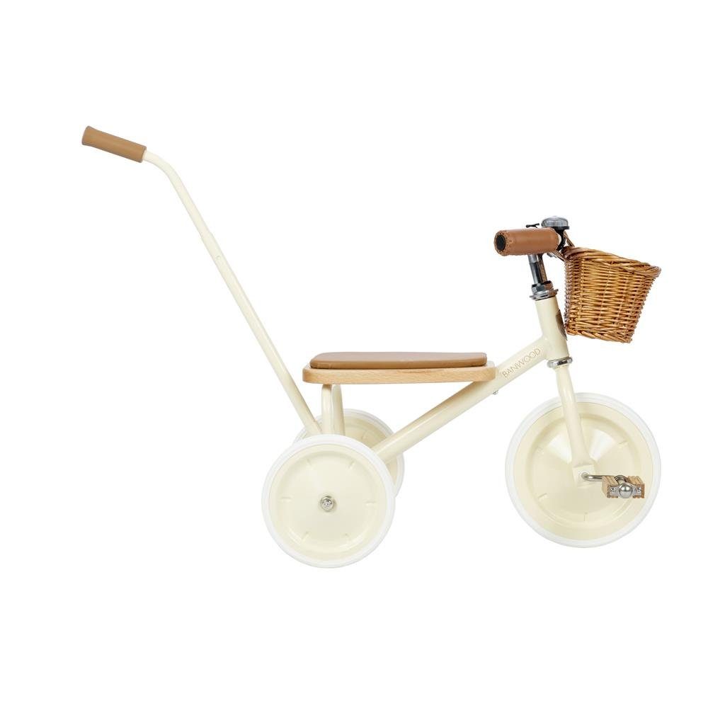 BANWOOD Dreirad Trike Cream Beige, mit abnehmbarem Schiebebügel für Kinder ab  2 Jahre