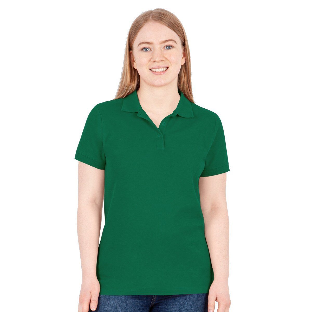 Jako Poloshirt Organic Pique (Bio-Baumwolle, 200g/m2) grün Damen