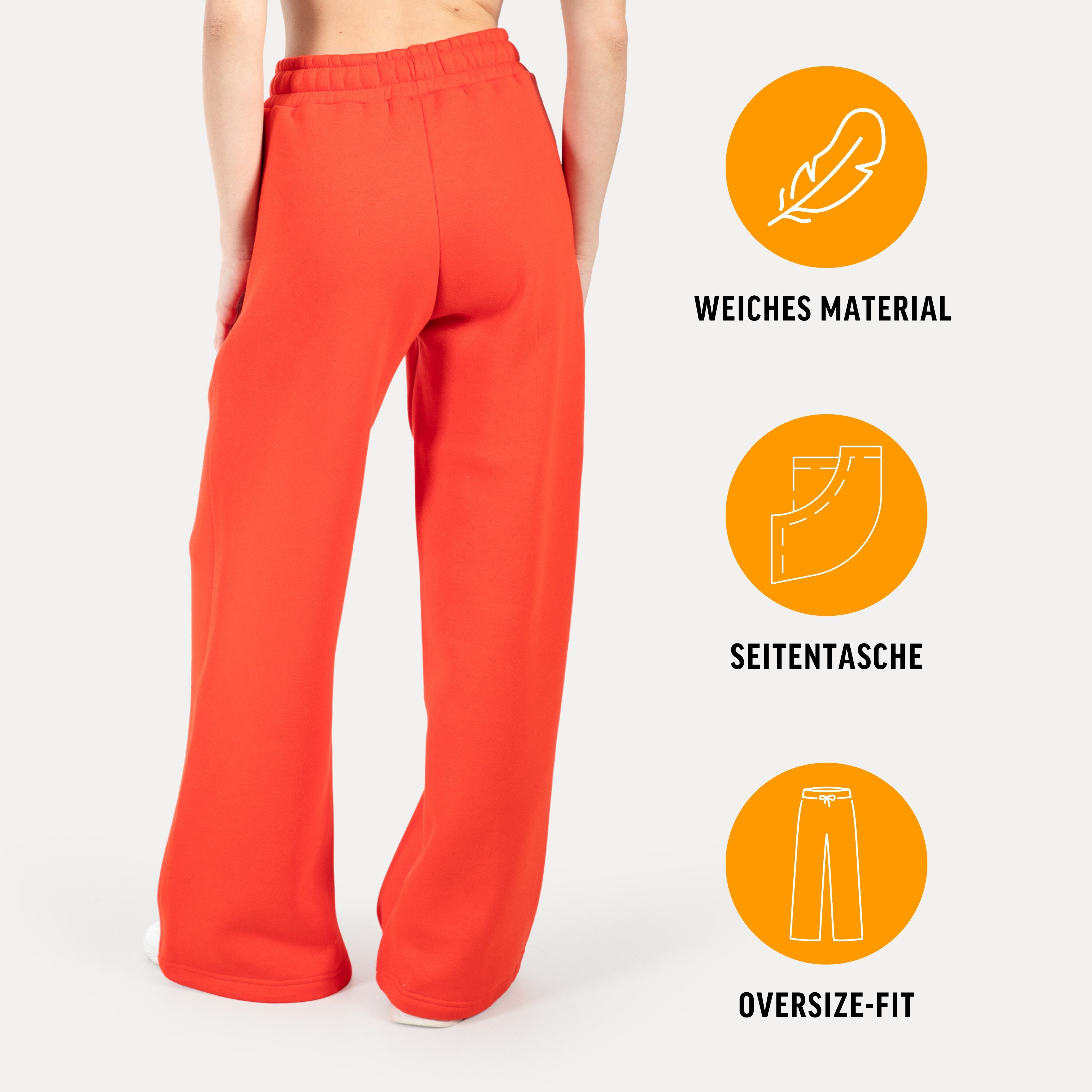 Smilodox Jogginghose Damen Siara, Bequeme Freizeithose mit Seitentaschen, Gym & Homewear Trainingshose mit verstellbarem Beinabschluss