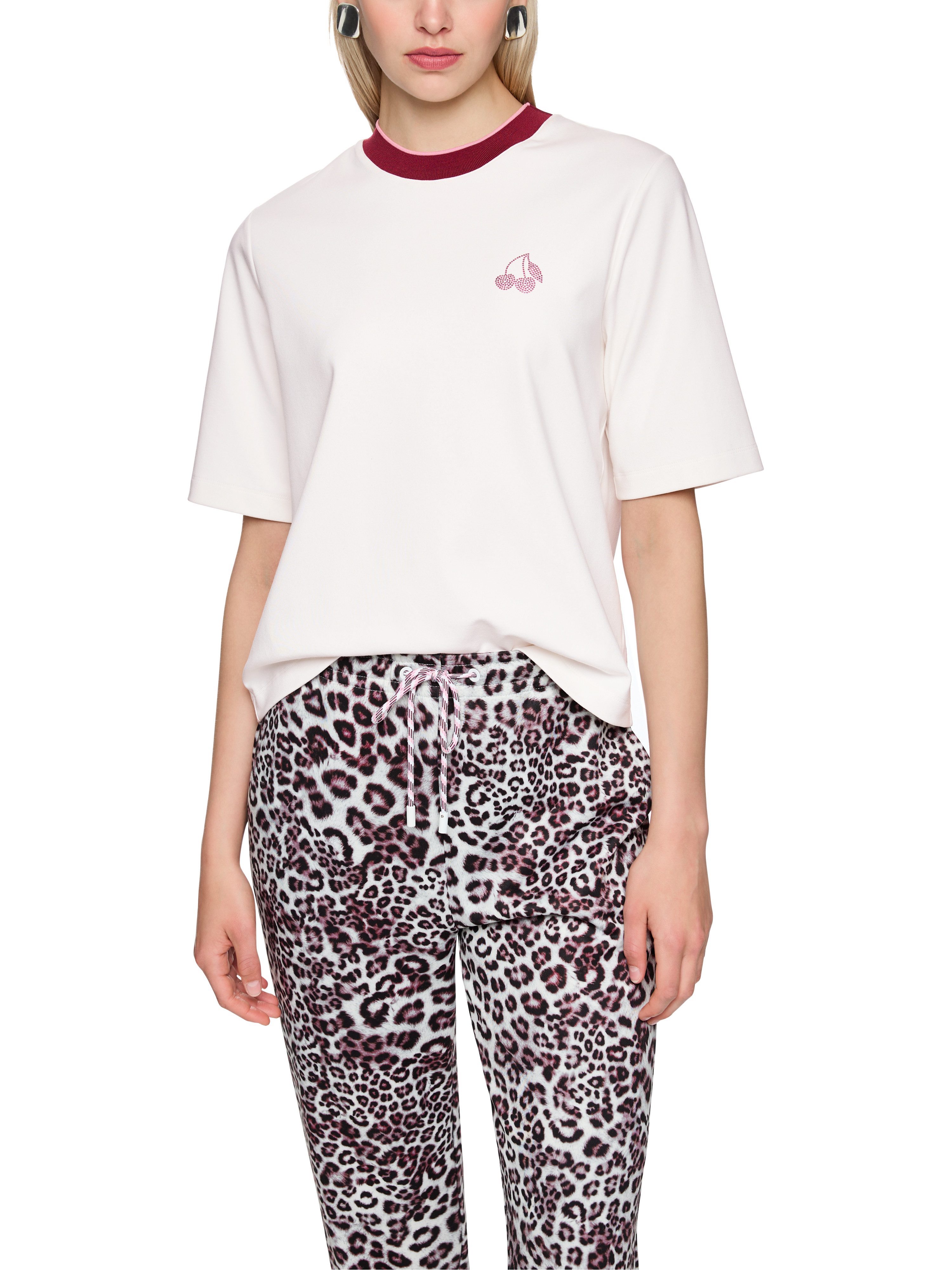 Marc Cain T-Shirt Mon Cherry Premium Damenmode gerade Form, Rundhals