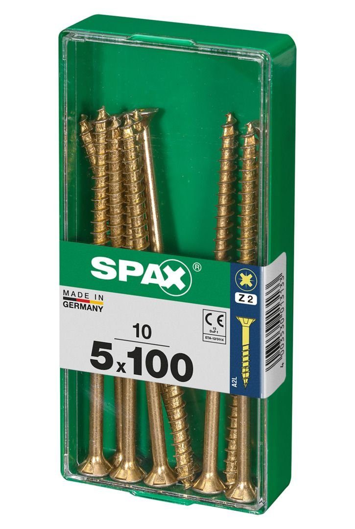 5.0 x PZ 2 100 - SPAX 10 Universalschrauben Spax mm Holzbauschraube