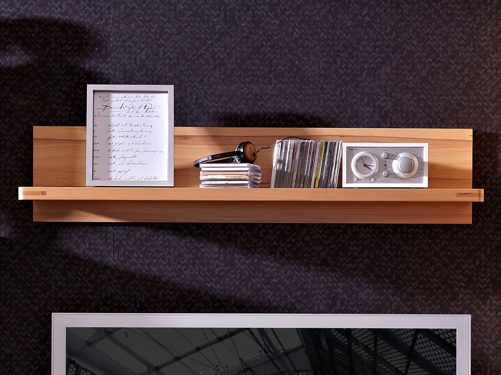 freiraum Wandboard Wandboard >Nature Plus< in Kernbuche aus Massivholz - 115x25x25cm, 115 x 25 x 25 cm (B/H/T)