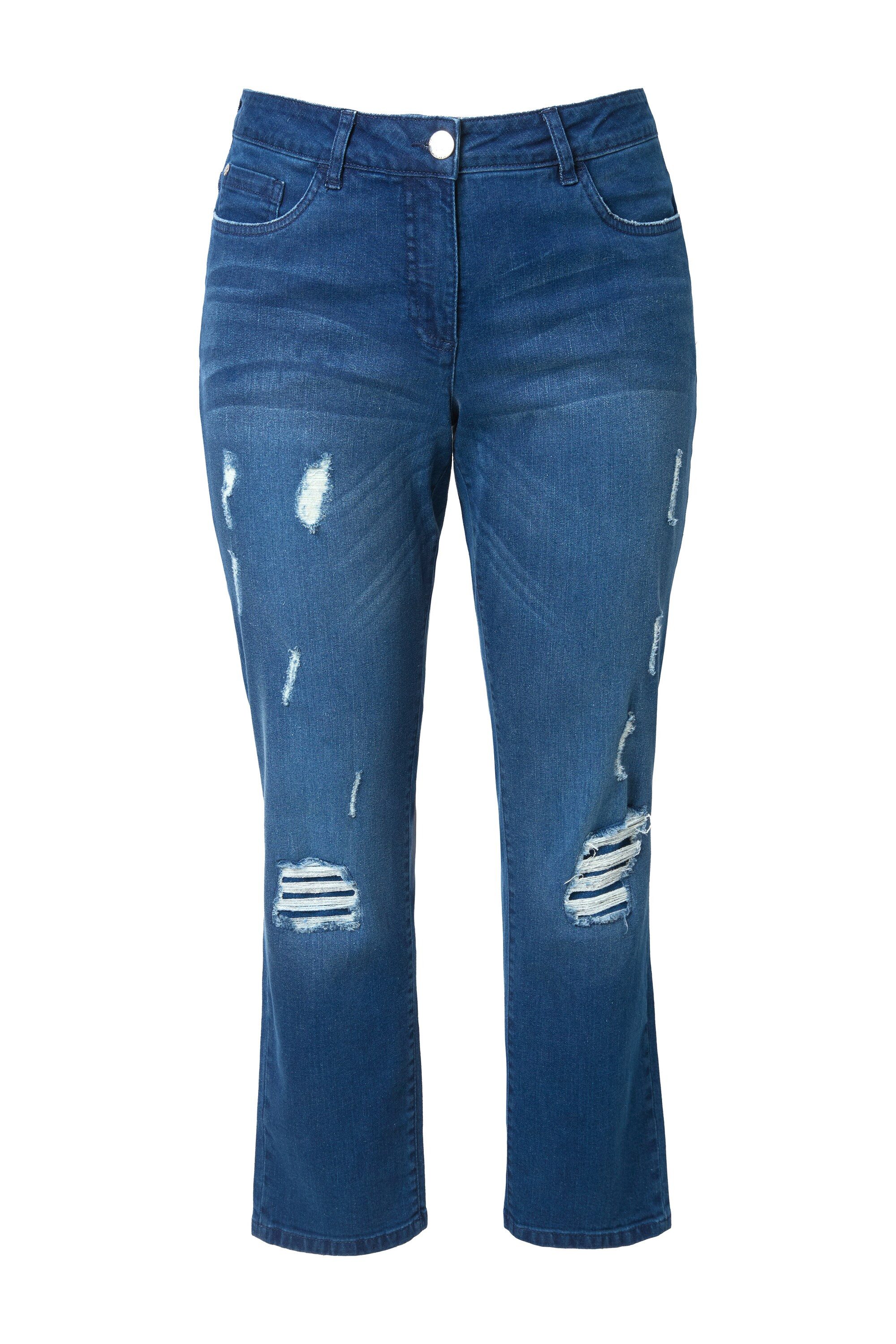 Angel of Style Regular-fit-Jeans Jeans Straight Fit Destroy-Effekte 5-Pocket