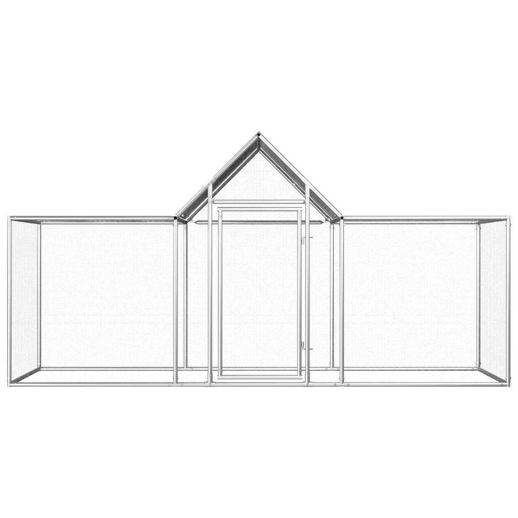 vidaXL Hühnerstall, Hühnerkäfig 3x1x1,5 m Verzinkter Stahl