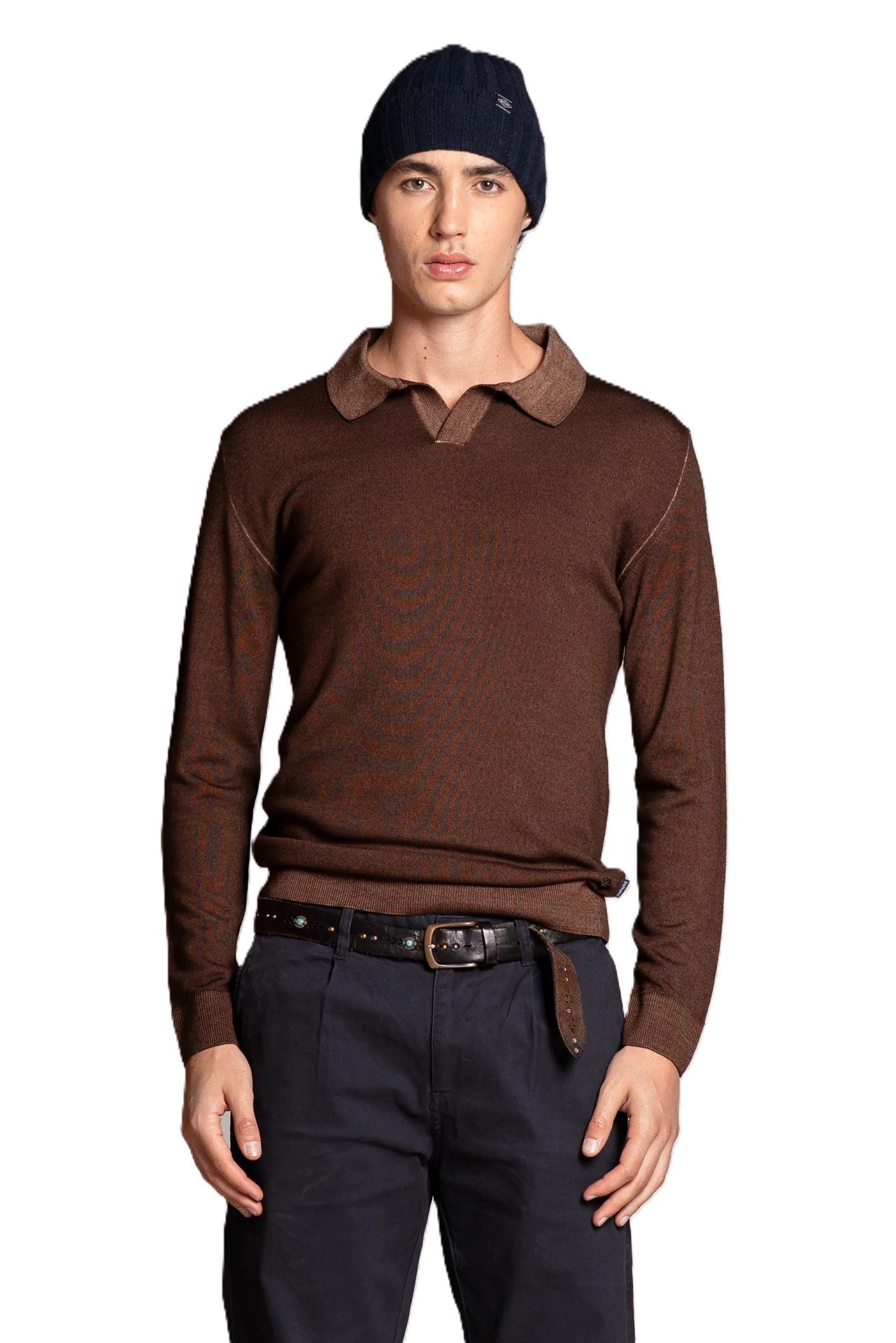 IMPURE Strickpullover NEIL POLO SKIPPER IN MERINOS - Strickpullover - Polo Langarmshirt