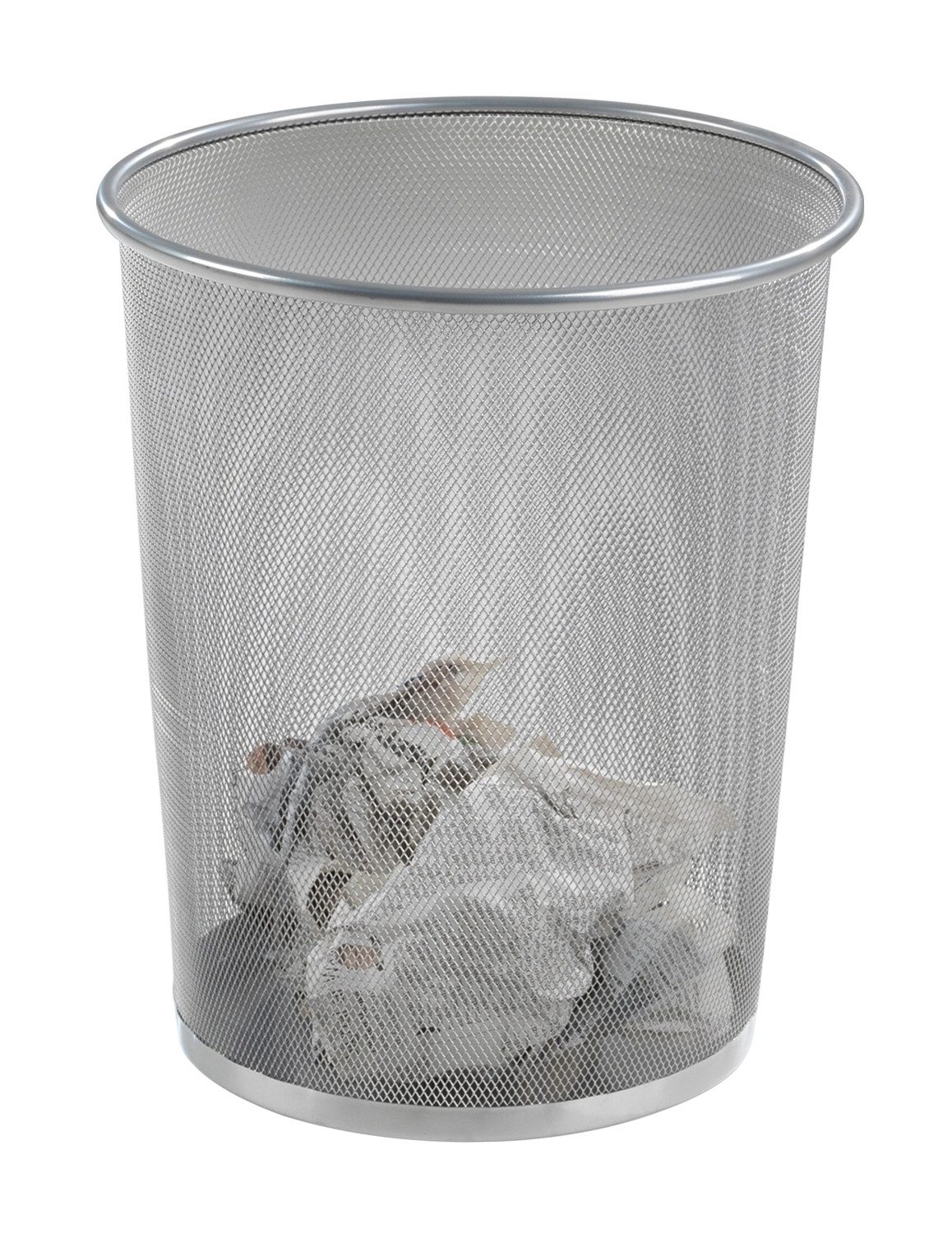 Home4You Papierkorb Papierkorb JACOB, 2er Set, Silbergrau, 20 Liter