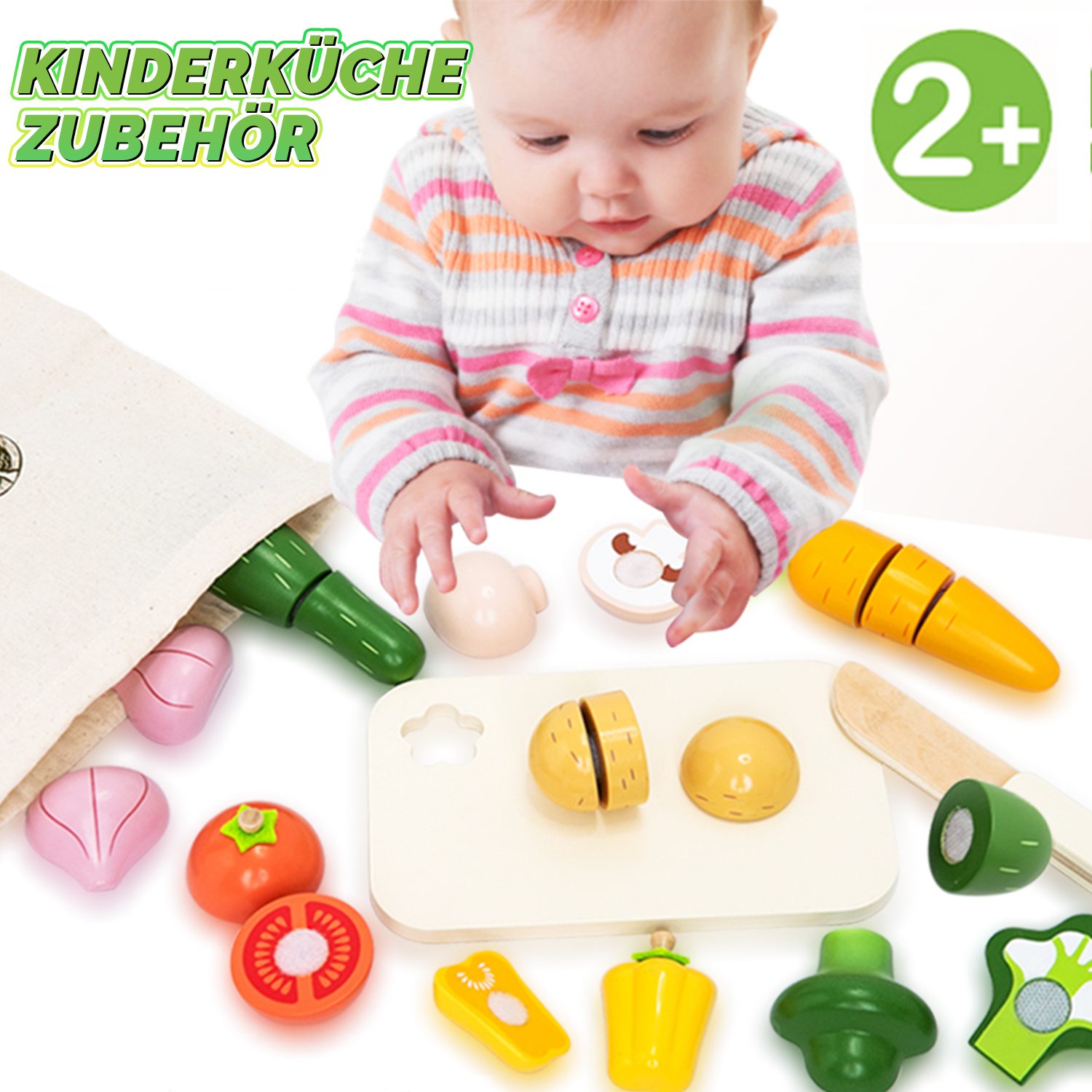 Esun Spielküche Holz Gemüse Schneideset für Kinder Kinderküche Spielküche Z günstig online kaufen