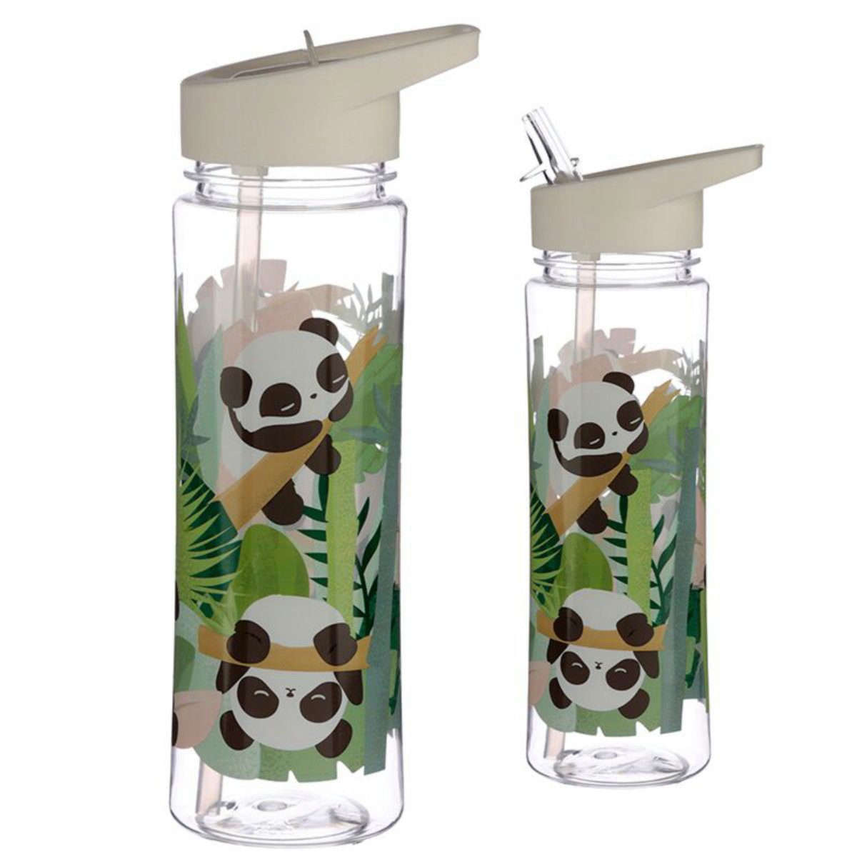 Trinkflasche Kleiner Panda Kinder Wasserflasche Flasche Trinkhalm 550 ml
