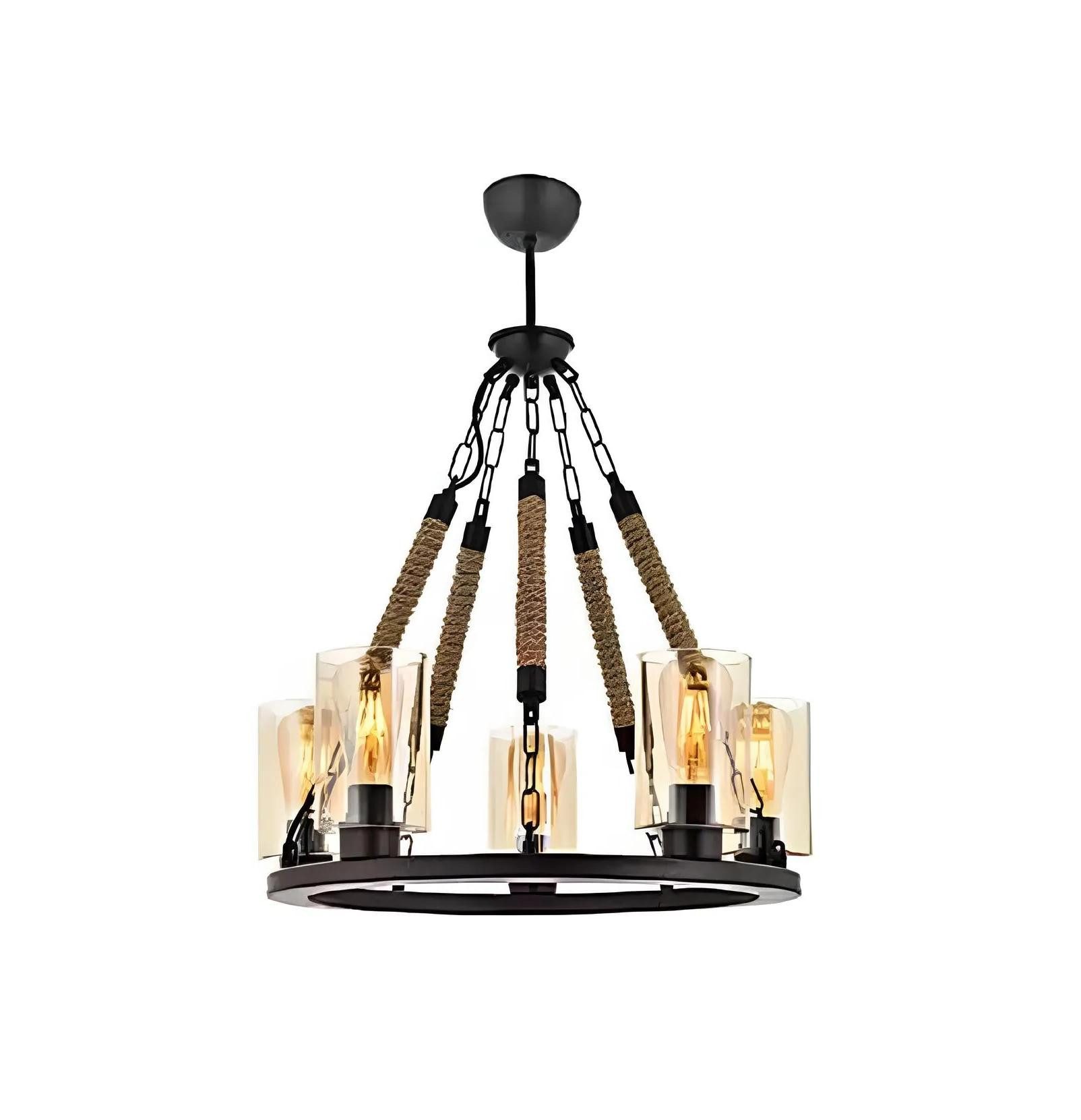 Xlmoebel Kronleuchter Elegante Deckenleuchte aus Glas in Dunkel mit modernem Design, Keine Funktionen, Hergestellt in Europa