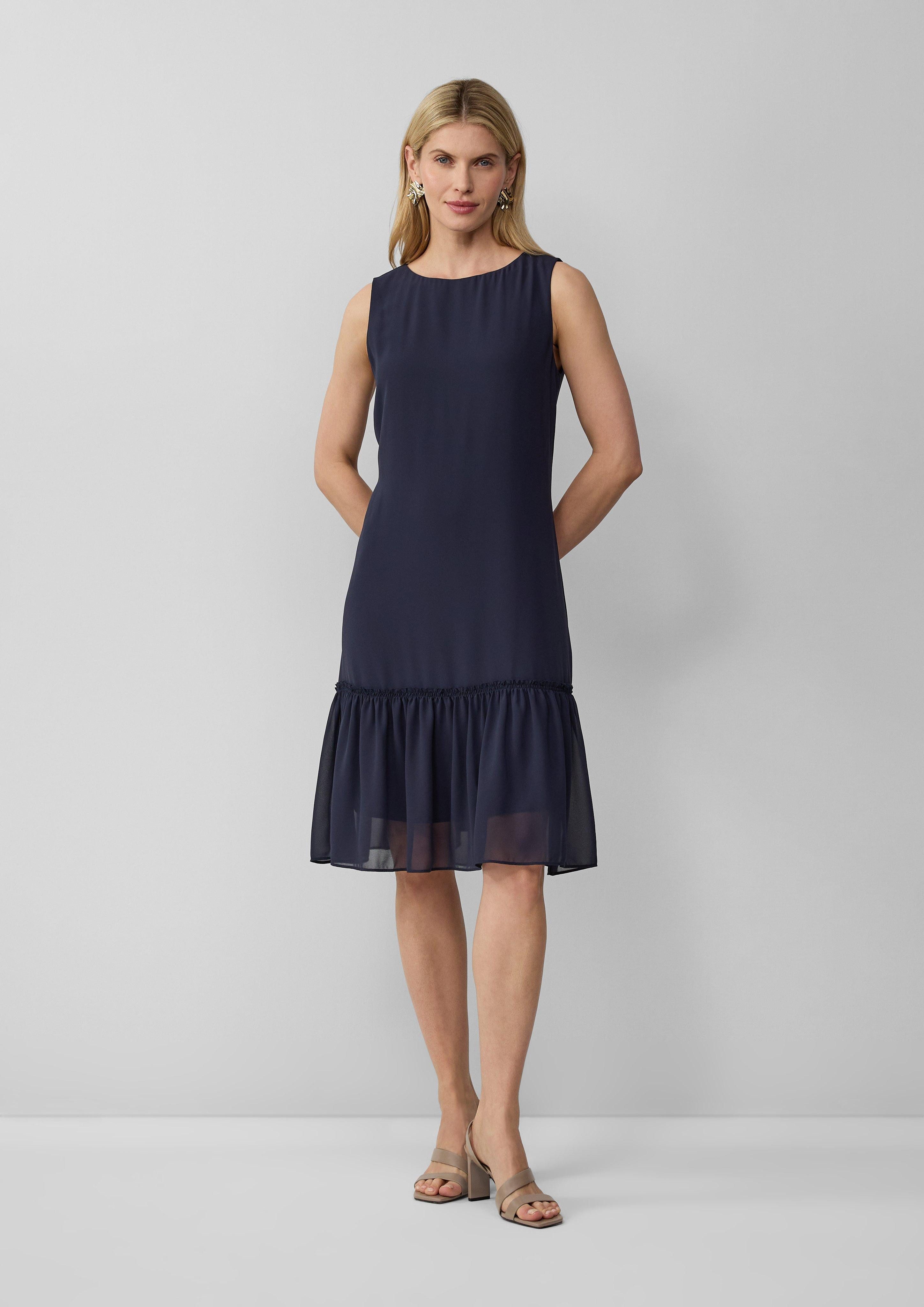 s.Oliver BLACK LABEL Maxikleid Ausgestelltes Chiffon-Kleid günstig online kaufen