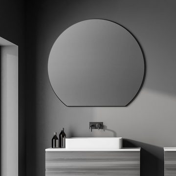 Talos Badspiegel Picasso schwarz Ø 100 cm, hochwertiger Aluminiumrahmen