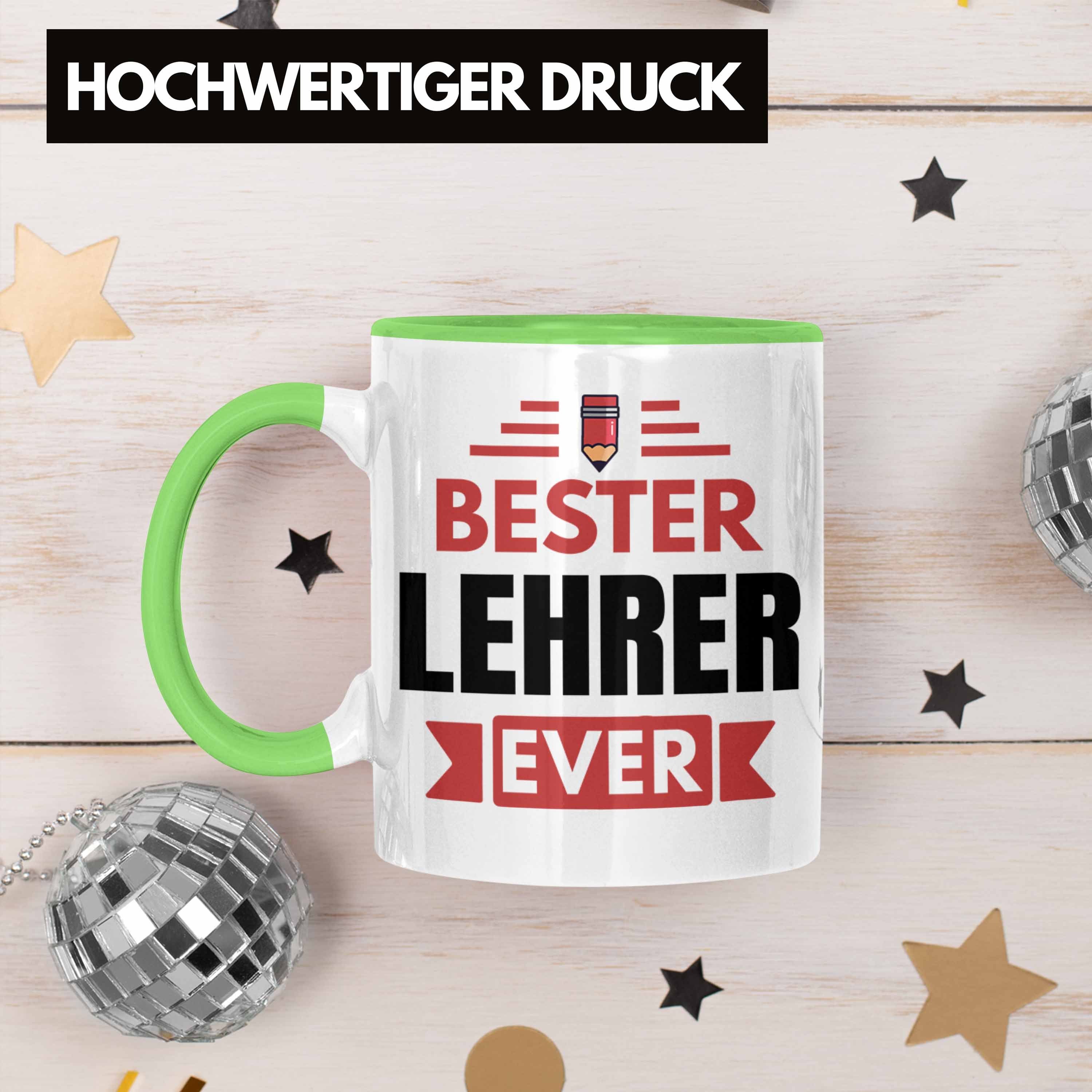 Trendation Tasse Trendation - Geschenk Spruch Tasse Lehrer Abi Ever Bester Abschied Abschiedsheschenk Lehrer Grün Abitur