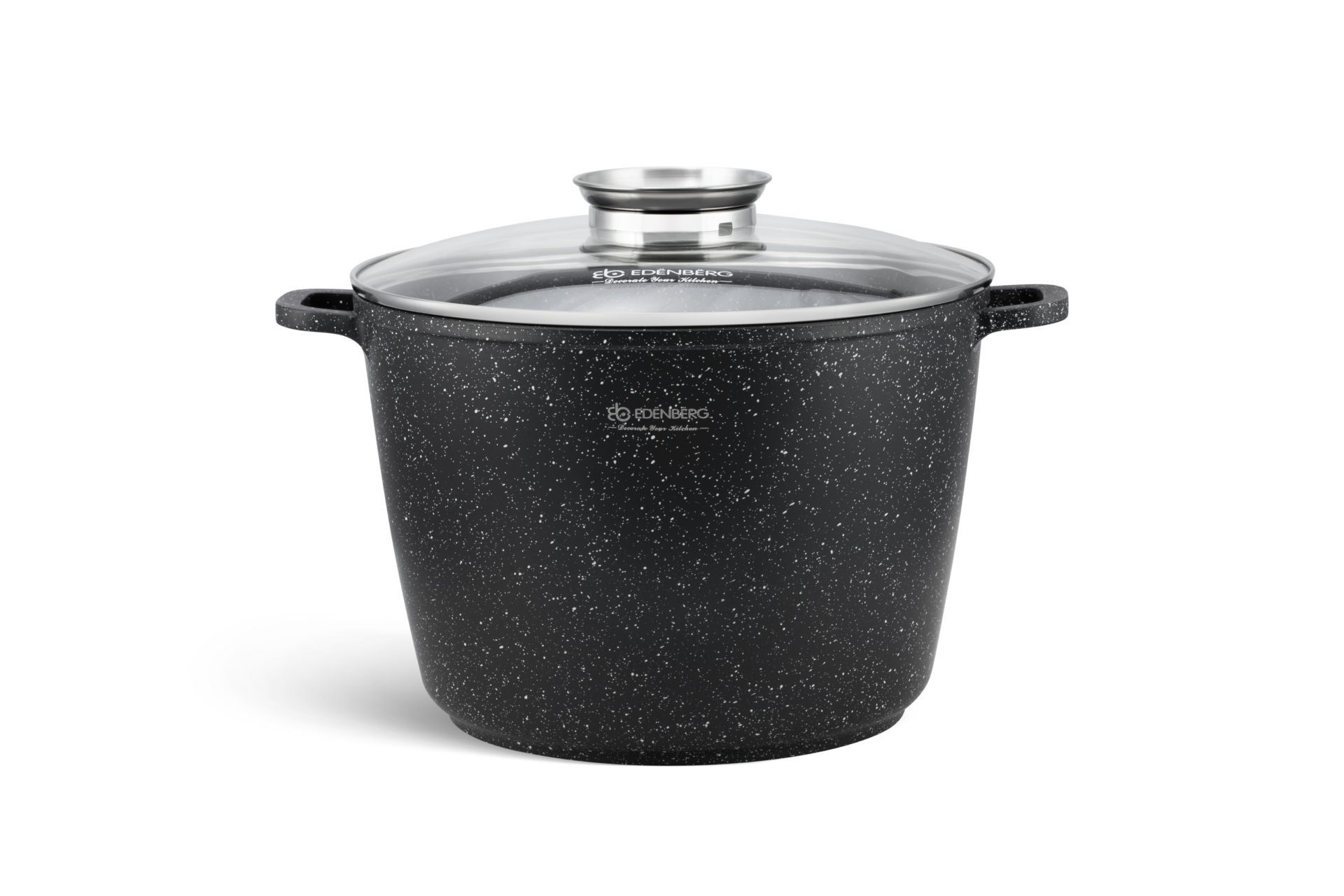 Edenberg Topf-Set Schwarze große Töpfe, Suppentöpfe, Kompotttopf, Kochtopf, Spargeltopf, Aluminium, Keramik (Ob Sie für die Familie, ein Fest oder viele Gäste kochen – mit diesem großzügigen und stilvollen Topfset gelingt Ihnen jede Mahlzeit mühelos und in bester Qualität., 4-tlg., Zeitloses Design des Topfsets. Eine ideale Geschenkidee)