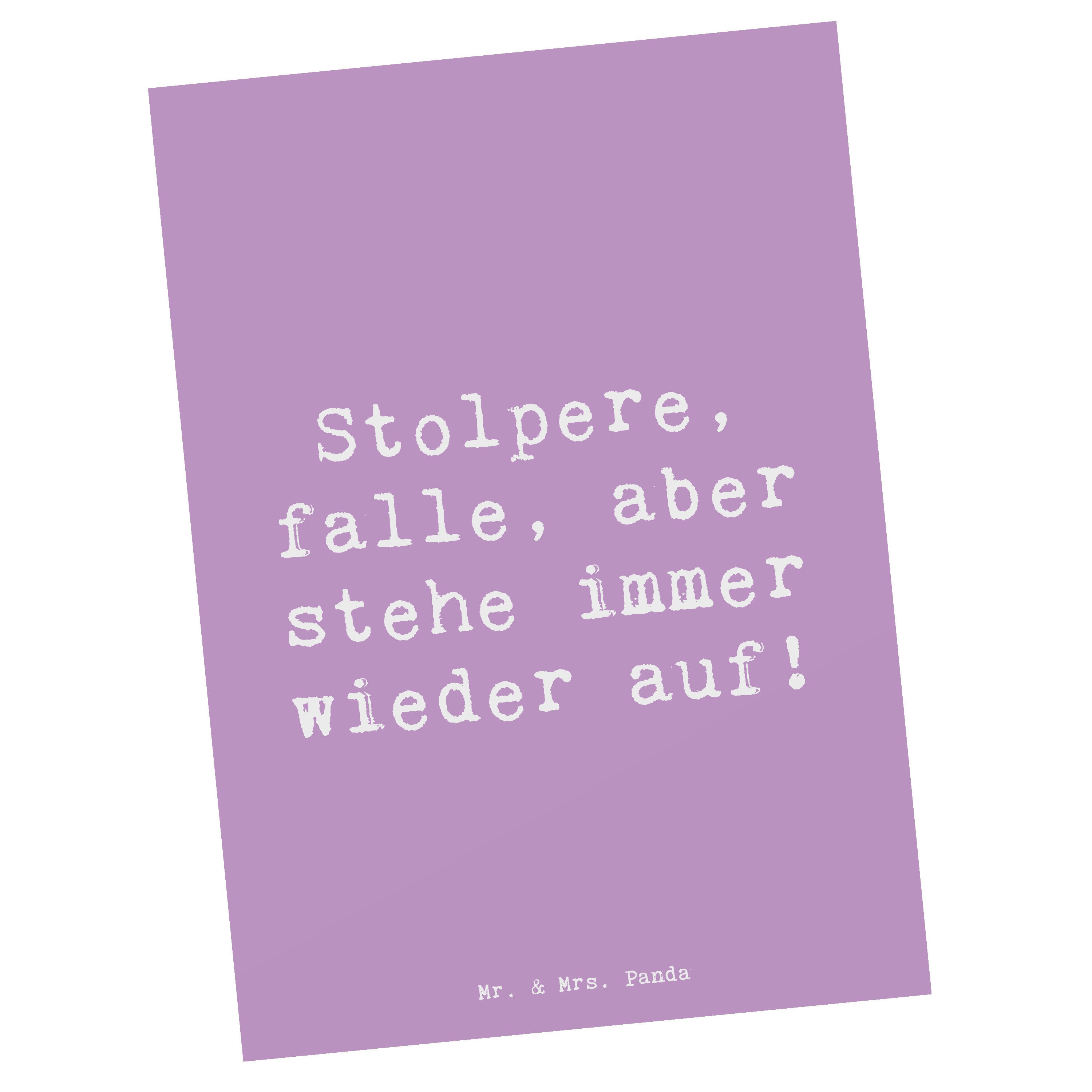 Postkarte Fehler machen und daraus lernen - Lavendeltraum - Geschenk, falle, Po