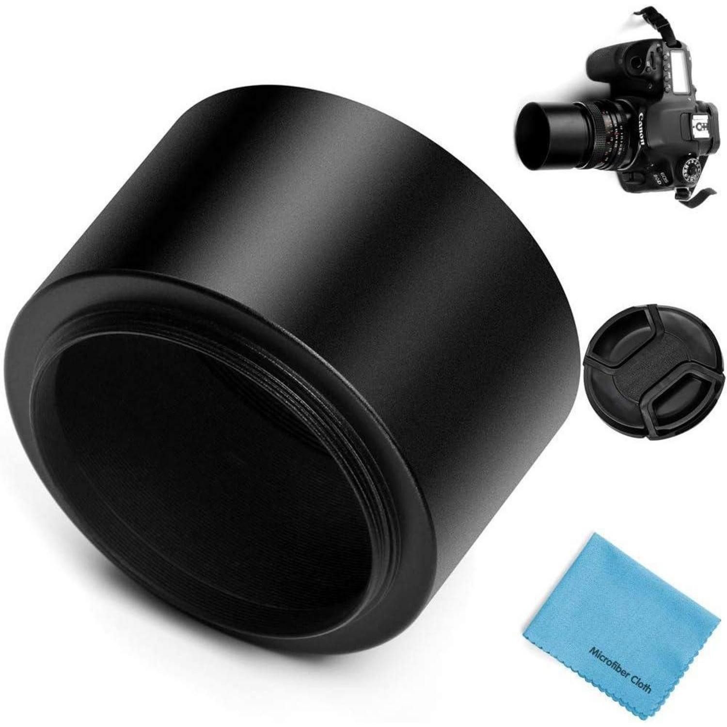 LuxusKollektion Gegenlichtblende 55mm Metall Objektivdeckel 55mm Tele Gegenlicheblende Gegenlichtblende