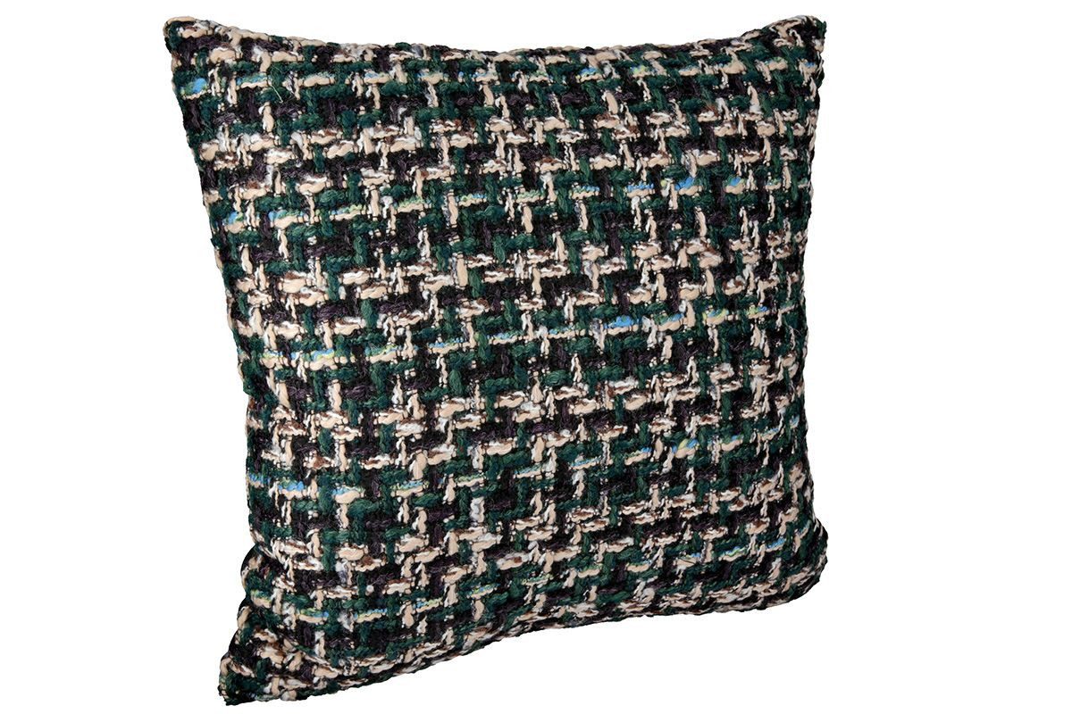 GILDE Dekokissen Kissen, quadratisch, Tweed, Stoff, grün