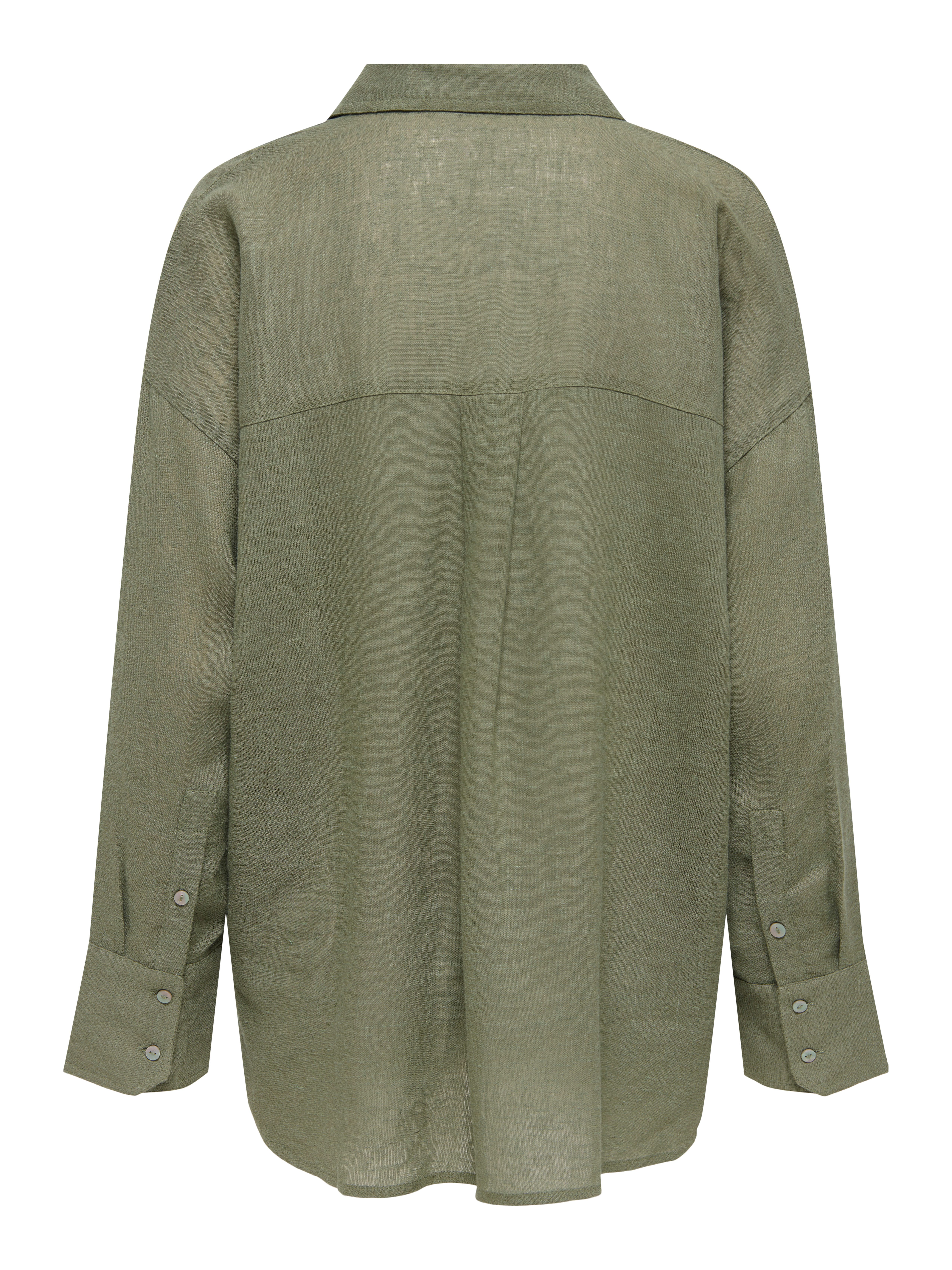 ONLY Hemdbluse ONLBRUXELLES V- LS LIN BL SHIRT PNT NOOS mit Leinen