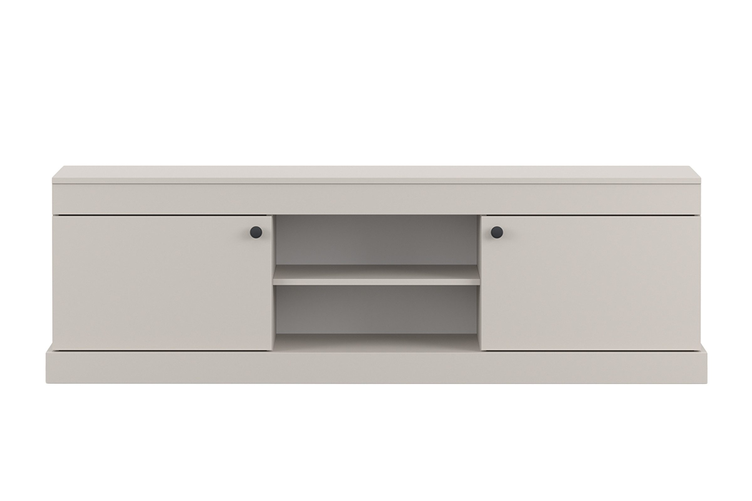 Deine Möbel 24 TV-Board FARO TV-Lowboard 173 cm breit in Kaschmir (1 St., FARO - Kollektion), 2 offene Fächer, Metallgriffe, Kaschmir/Schwarz