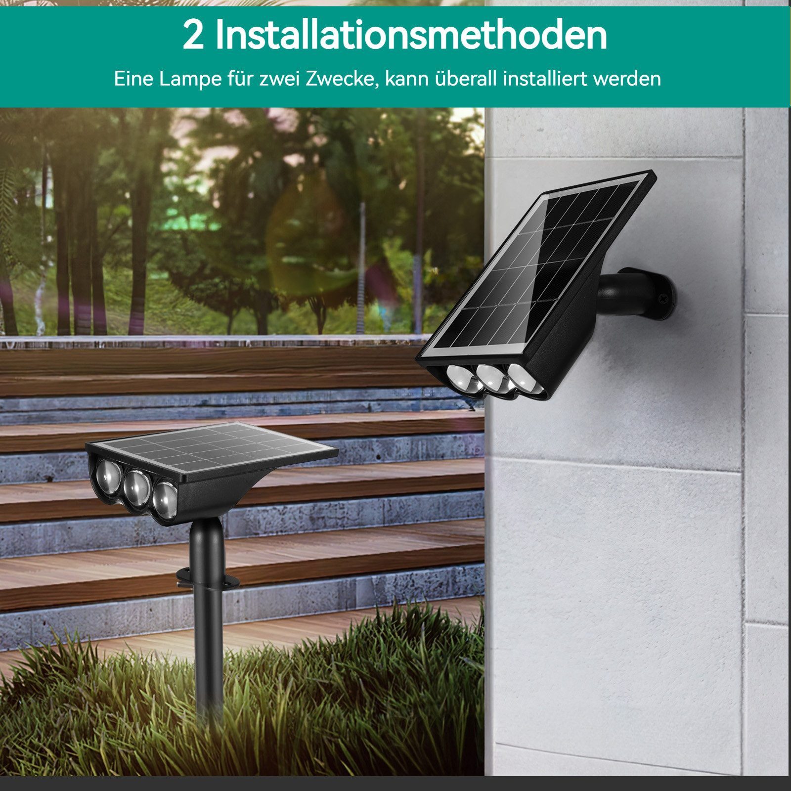 BlingBin LED Solarleuchte Solarlampen 2 in günstig online kaufen