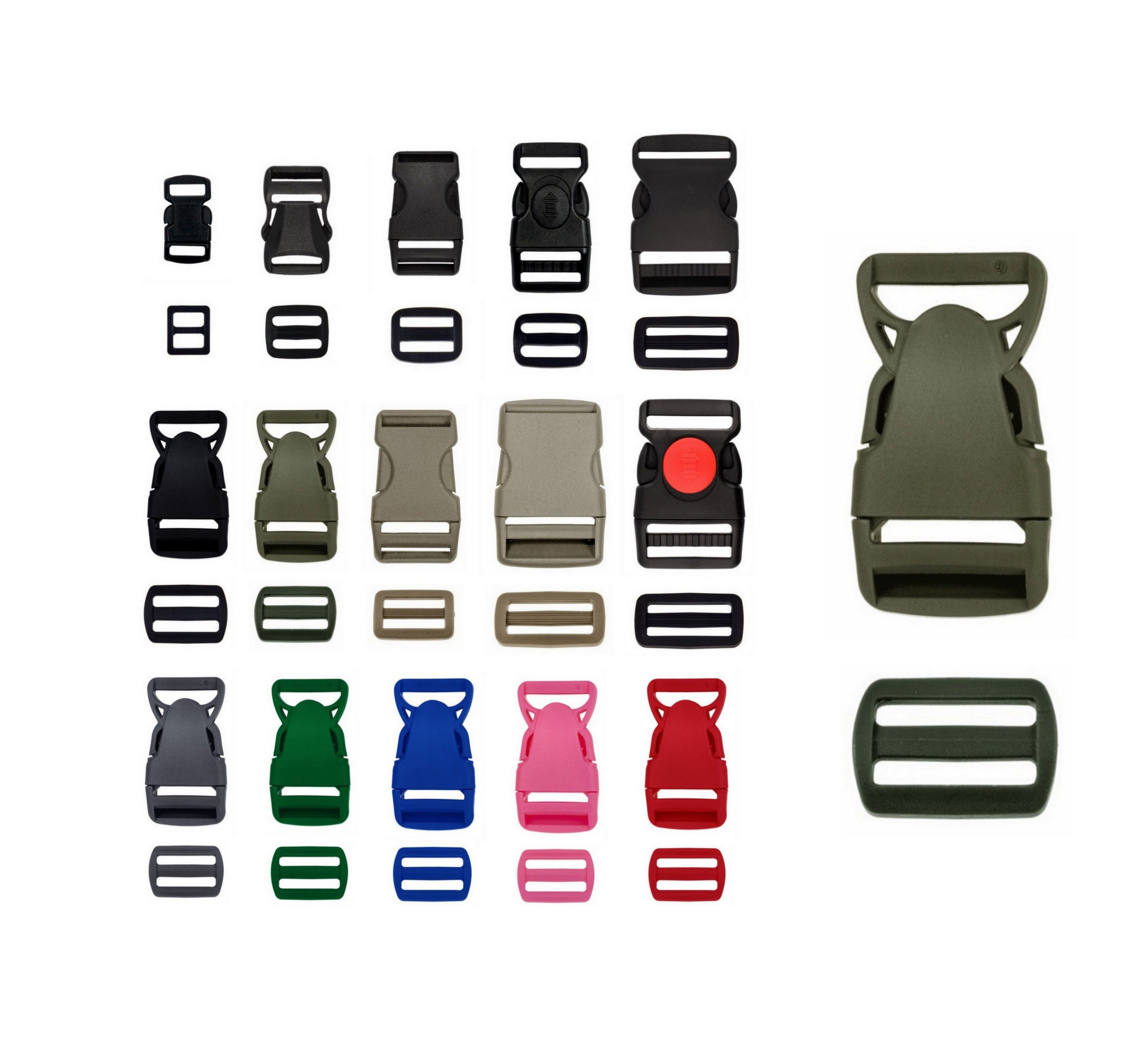 PaulZdrada Set Steckschnalle Gurtschnalle mit Gurtregulator Gurtstecker (Gurtschnalle + Regulator, Set), Frostfest-Schnalle mit zusätzliche Funktion Schiebeverschluss