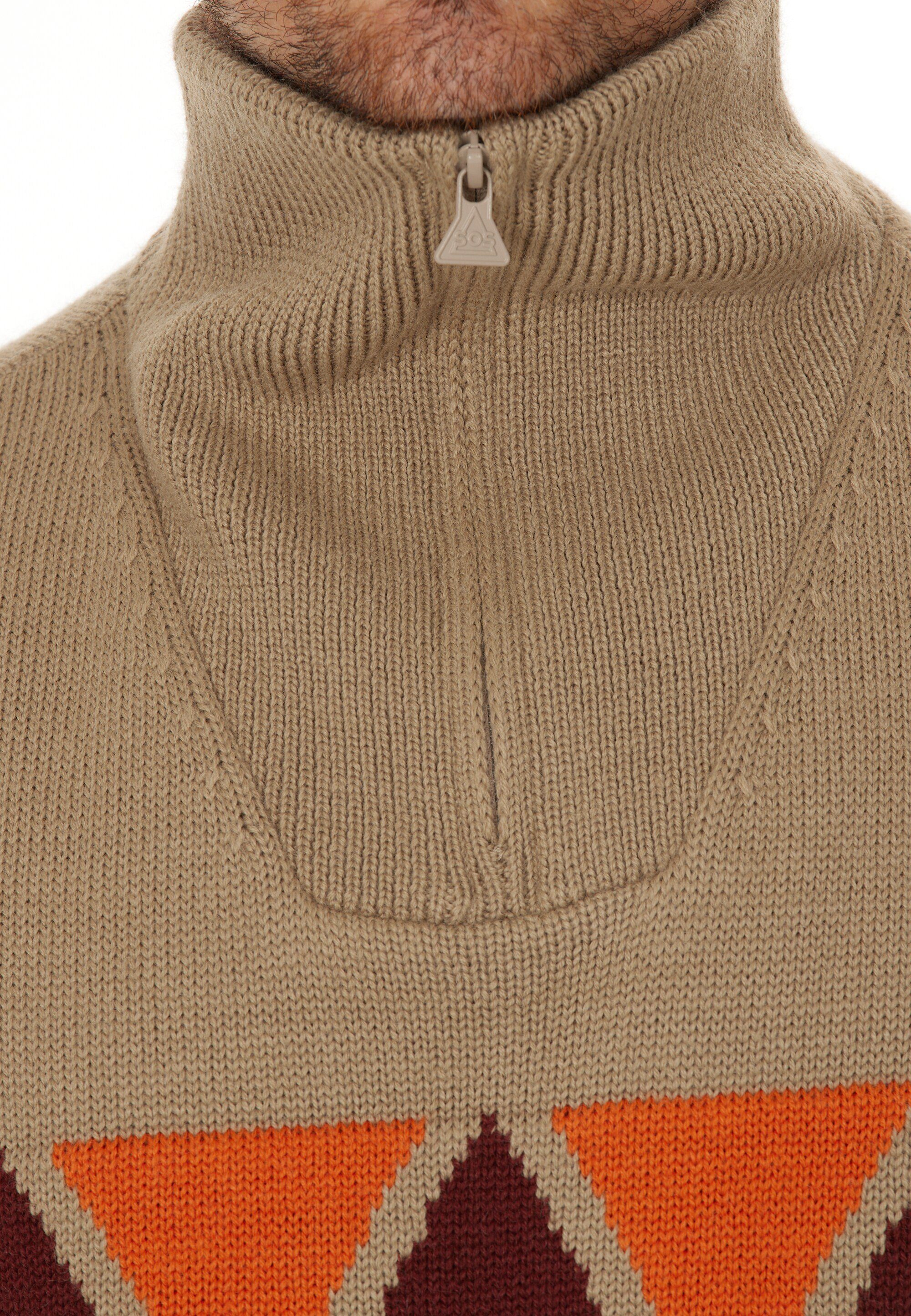 SOS Strickpullover Aboda mit winddichter Innenschicht