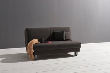 ell + ell Schlafsofa Enny, Liegefläche Breite 155 cm, Liegehöhe 45 cm, Füße alufarben