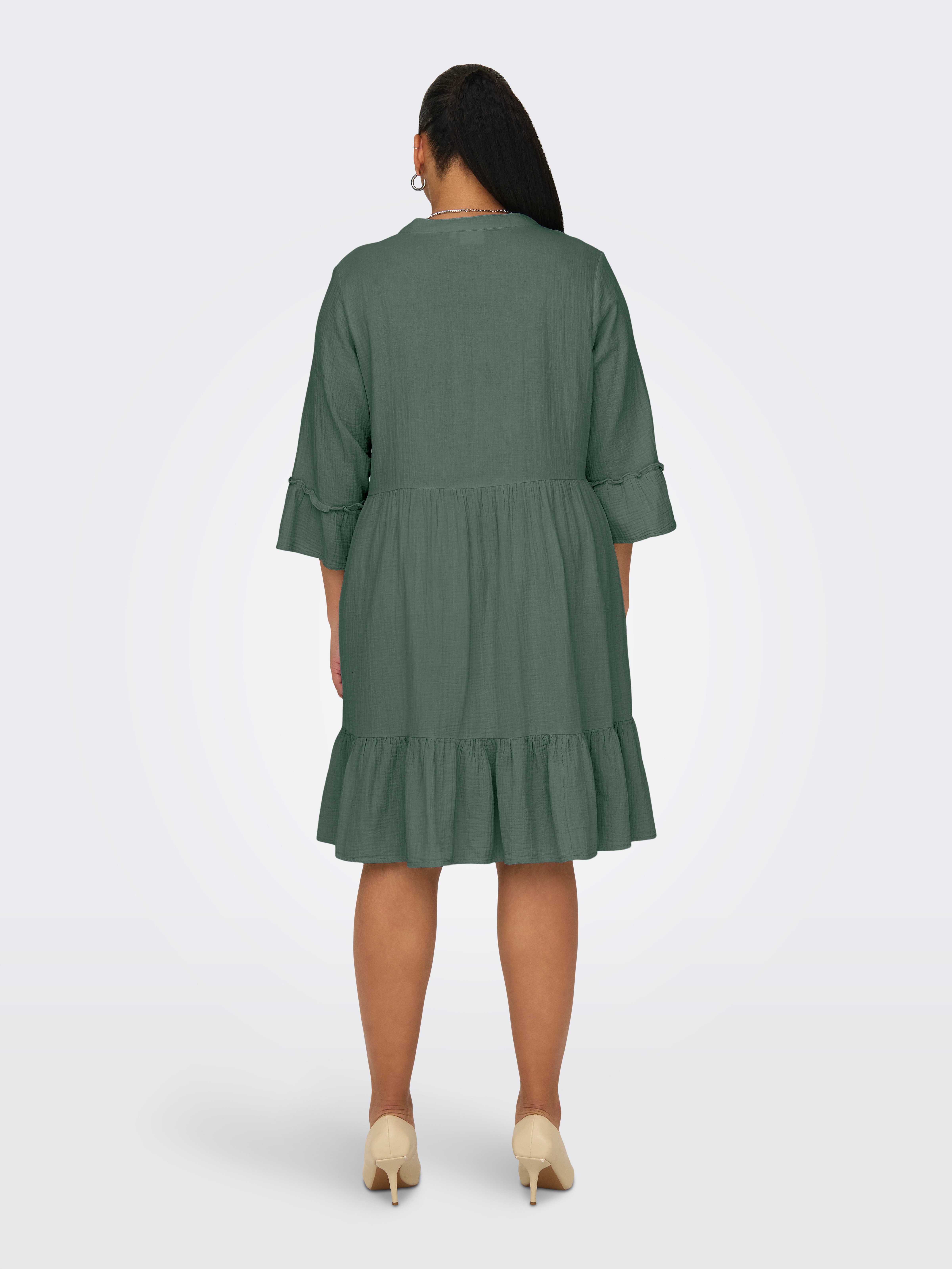 ONLY CARMAKOMA Tunikakleid CARTHYRA LIFE PEPLUM DRESS WVN Sommerkleid günstig online kaufen