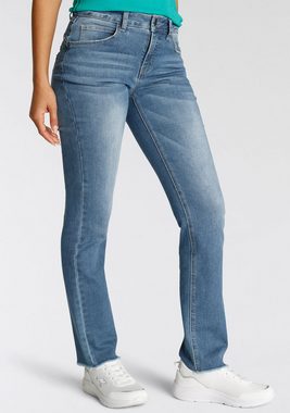KangaROOS Regular-fit-Jeans STRAIGHT-FIT MID RISE Mit offenem Saum - NEUE KOLLEKTION
