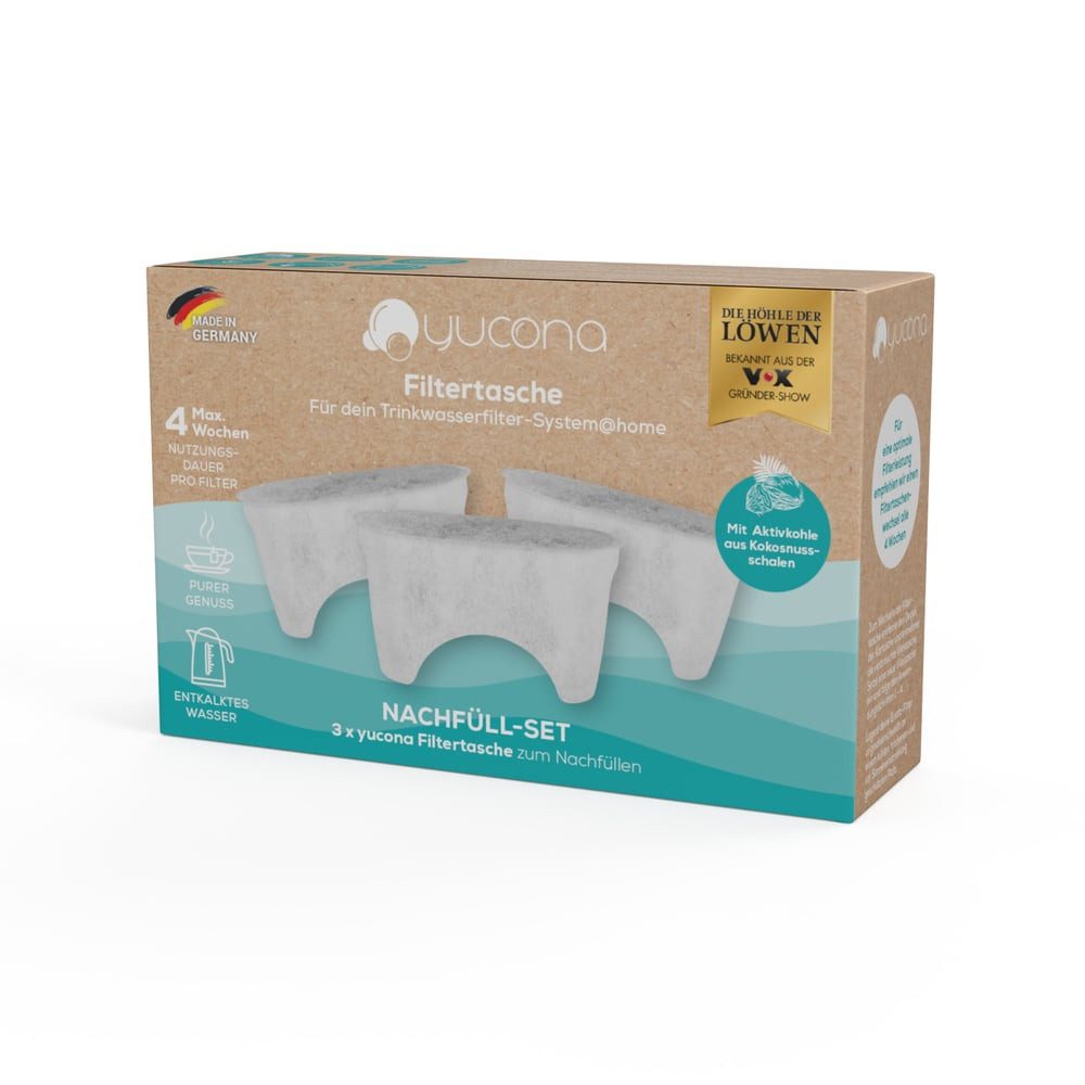 Yucona Wasserfilter Nachfüllset - 3 Filtertaschen