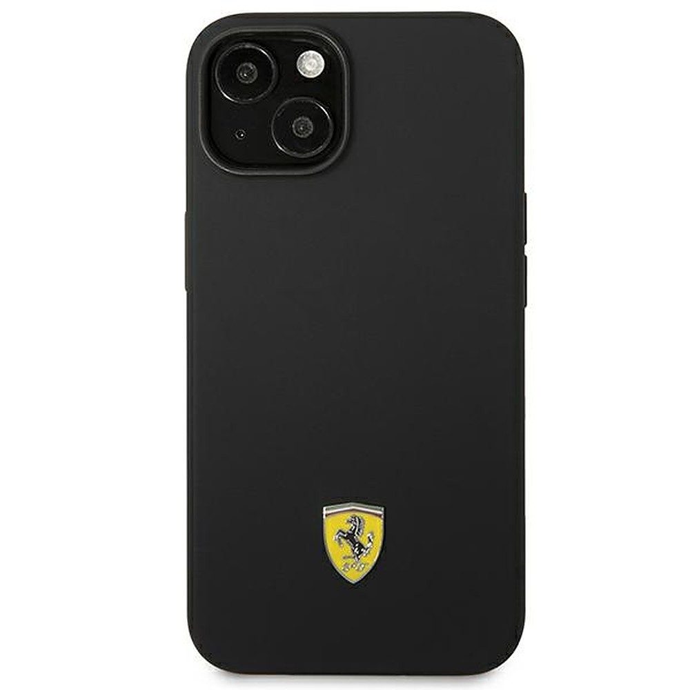 Ferrari Handyhülle Silikonhülle Softcase 6,7, Silikon, Mikrofaser-Futter, Ferrari-Metalllogo