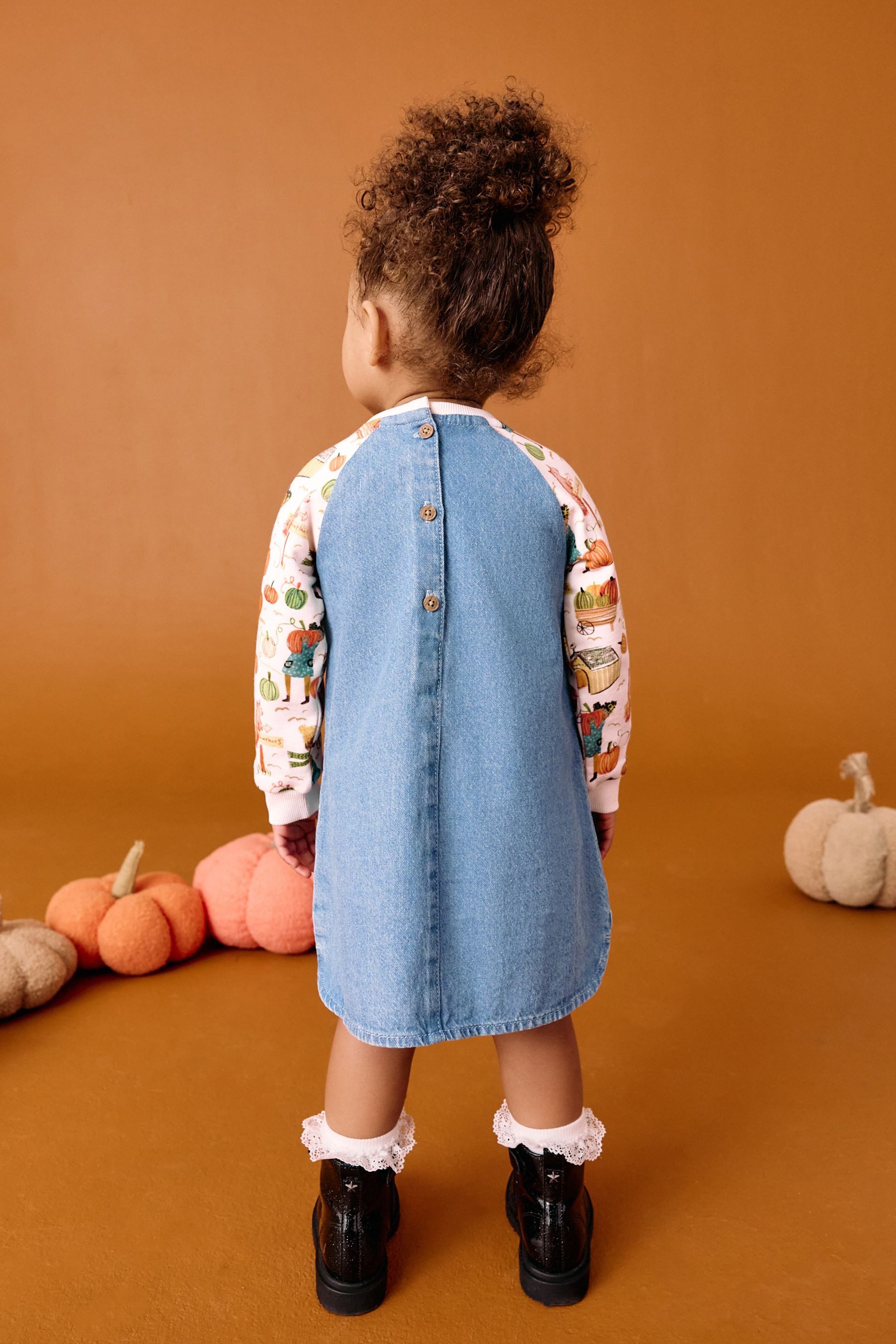 Next Jeanskleid Denim-Kleid mit Raglanärmeln (1-tlg) günstig online kaufen