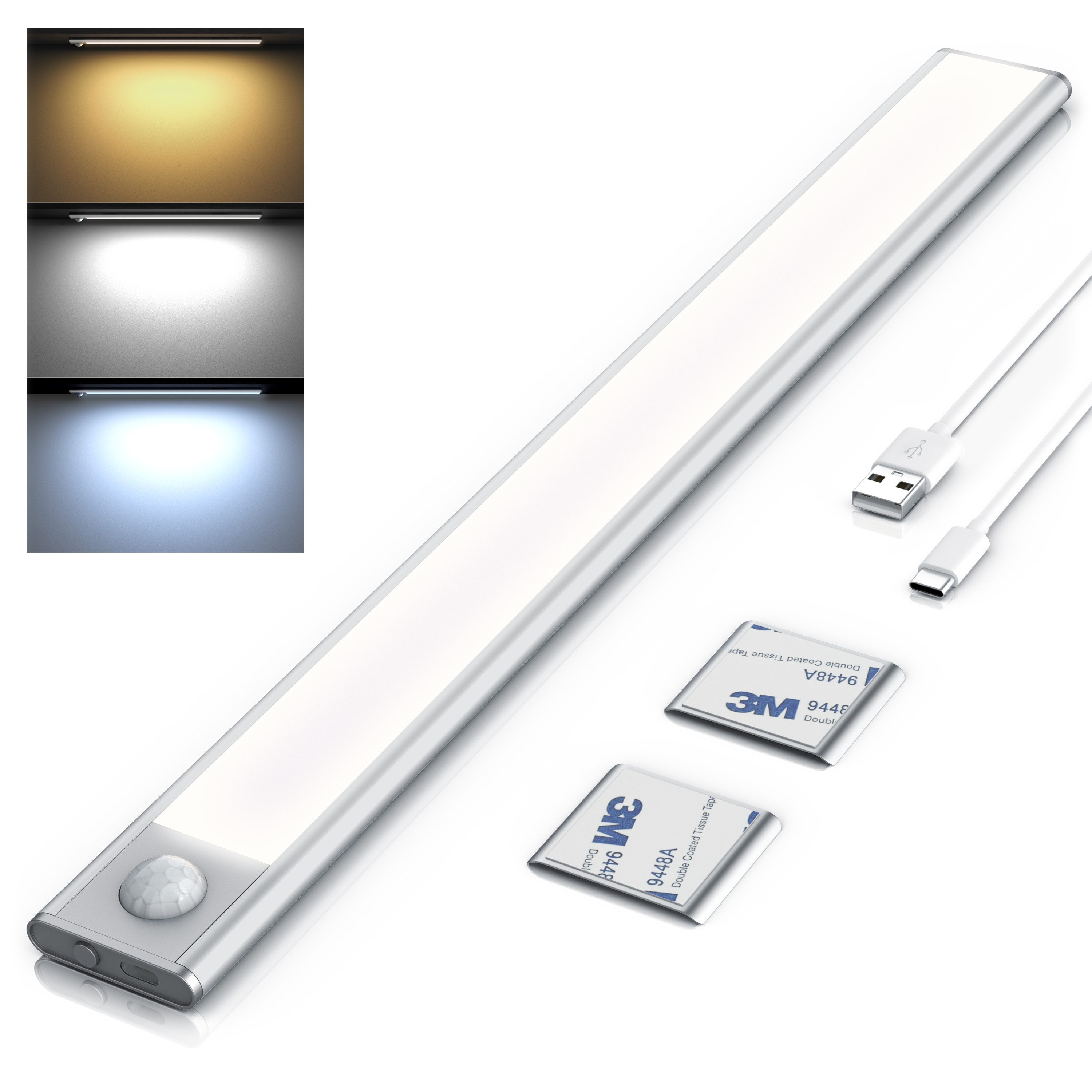 Brandson Unterschrankleuchte Nachtlicht mit Bewegungsmelder, 3 Lichtfarben, günstig online kaufen