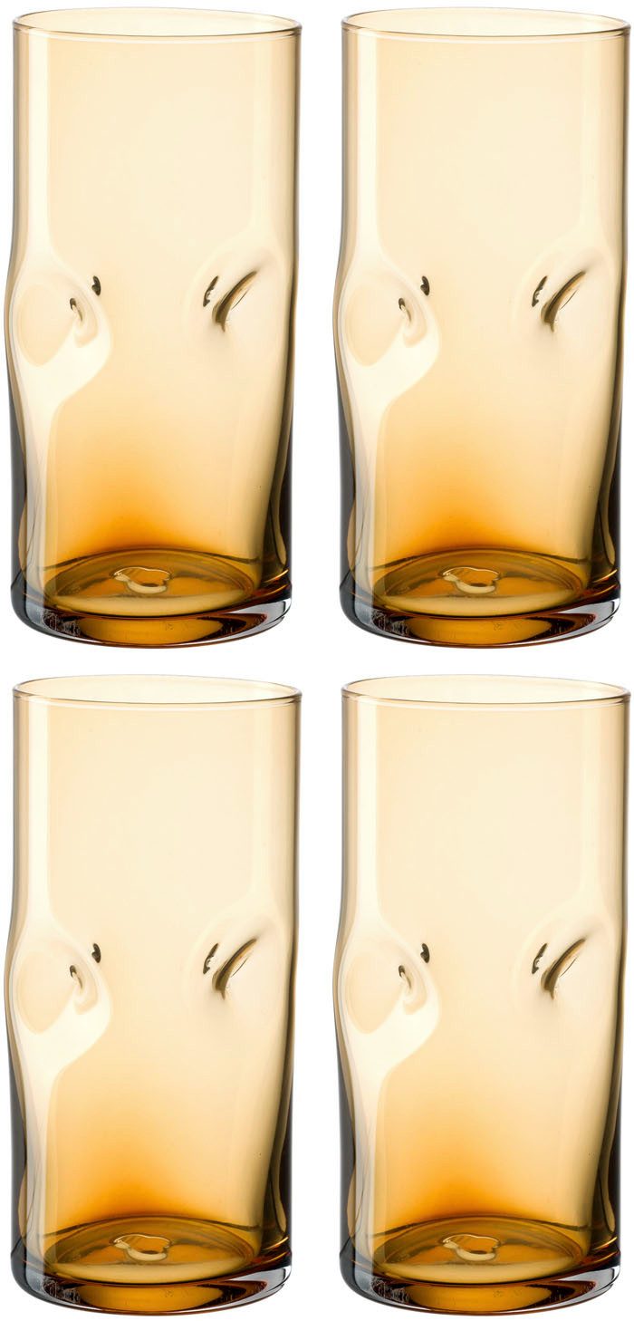 LEONARDO Longdrinkglas VESUVIO, Glas, 330 ml, 4-teilig