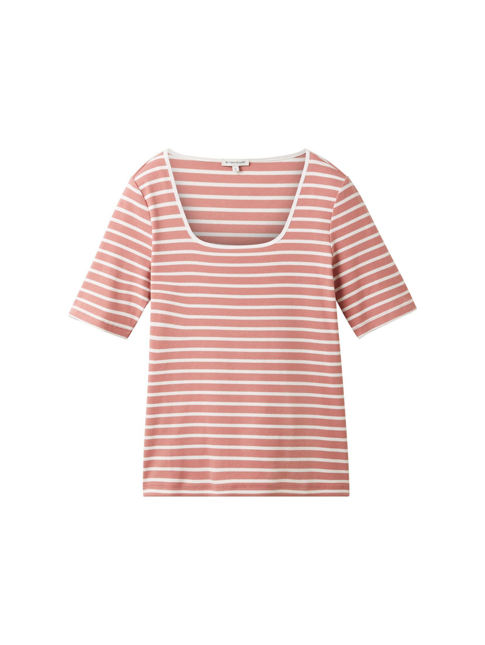 TOM rose offwhite stripe Gestreiftes T-Shirt TAILOR Shirt