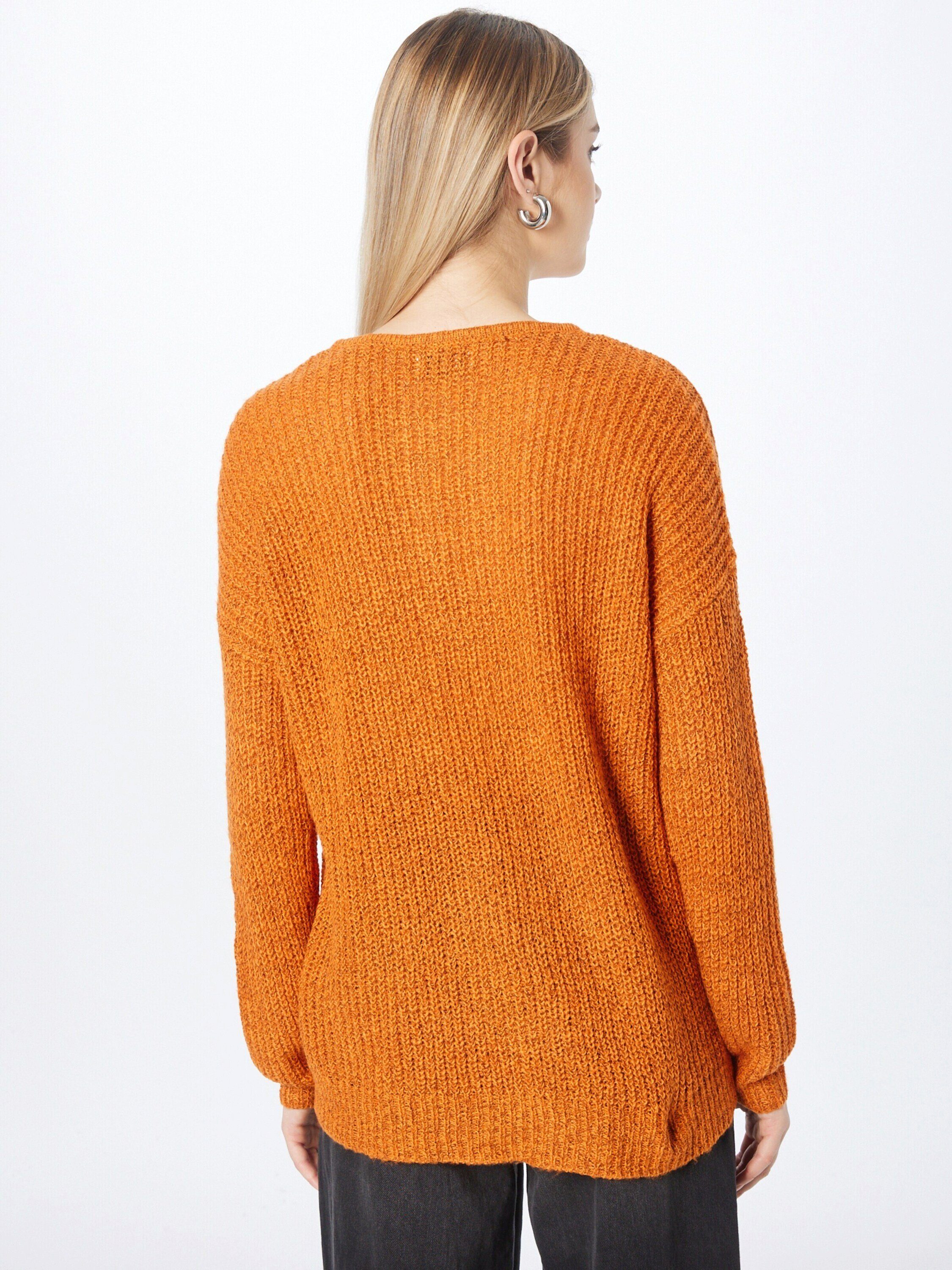 Strickpullover Plain/ohne JDY Details (1-tlg) Burnt MEGAN Orange