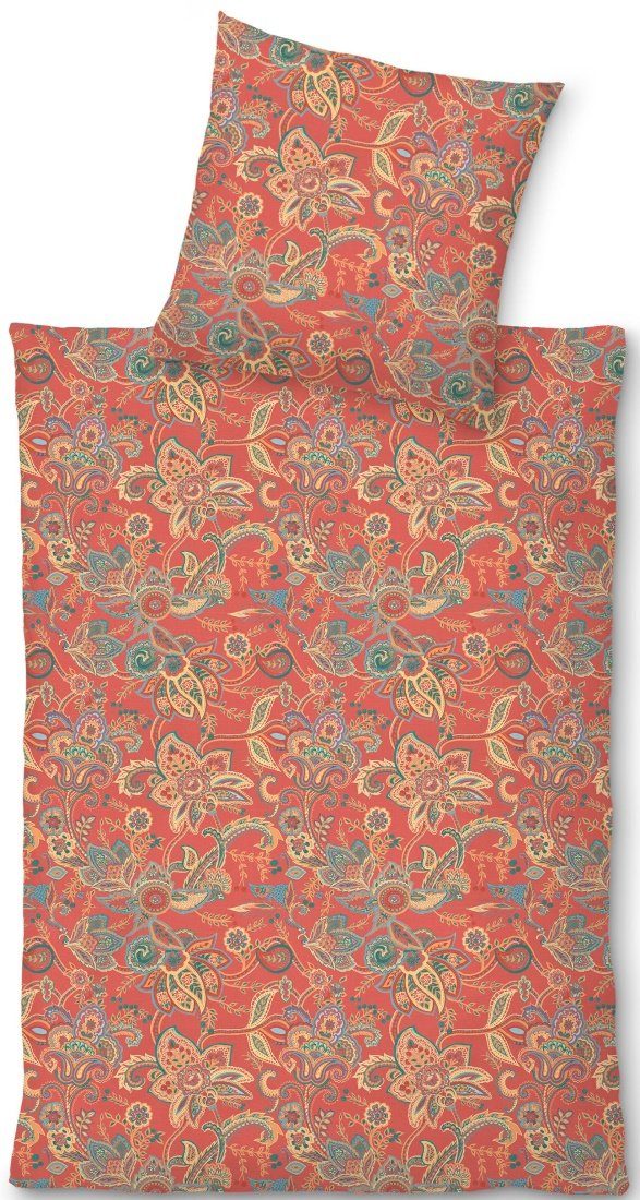 LIVING DREAMS Bettwäsche Bettwäsche-Set AUTUMN PAISLEY reine Baumwolle Satin made in Europe, hautfreundlich atmungsaktiv temperaturausgleichend