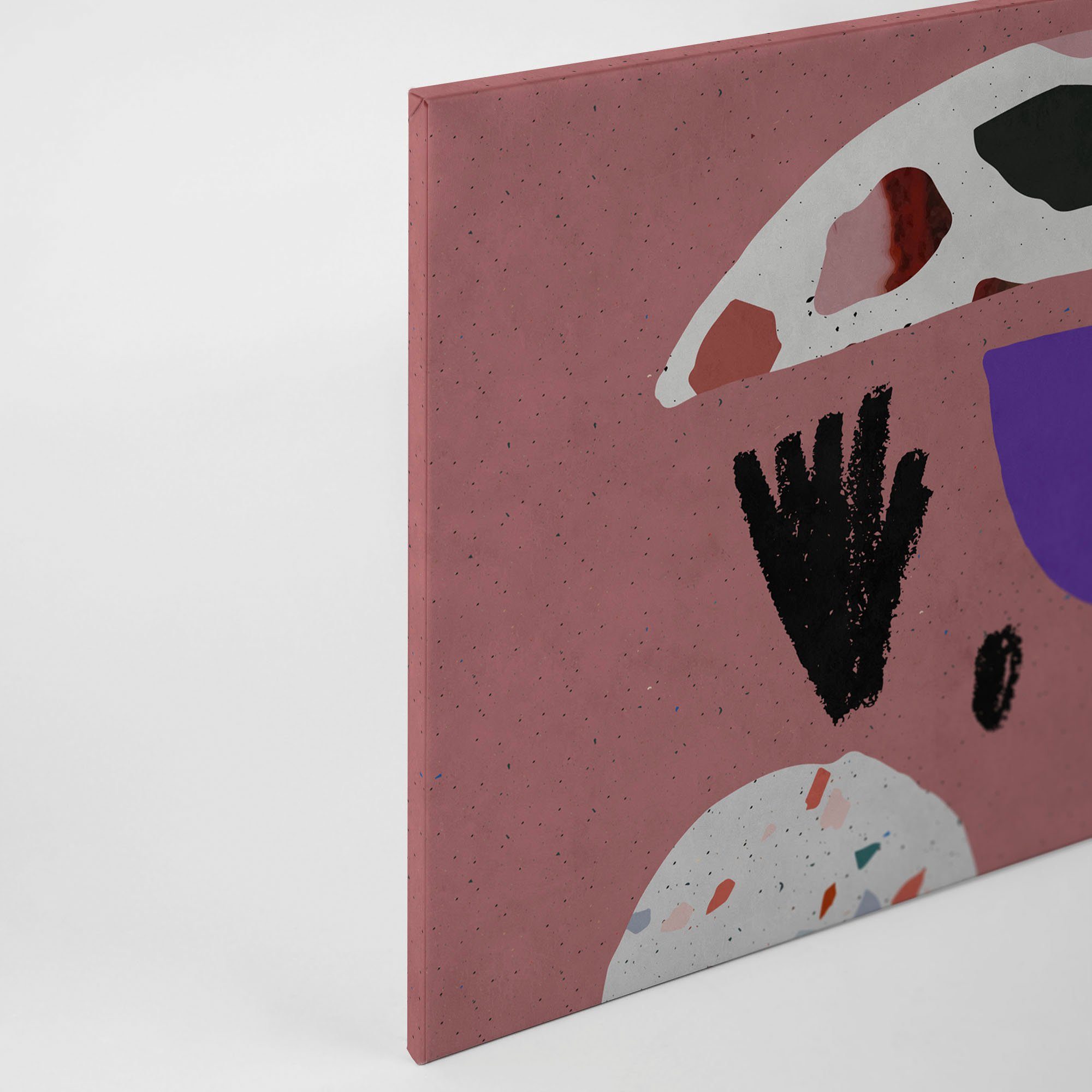 A.S. Création Leinwandbild terrazzo 5, Abstrakt, Kinder, Kunst (1 St), Keilrahmen Bild Abstrakt Bunt Rosa Leinwand-Bild Wohnzimmer modern