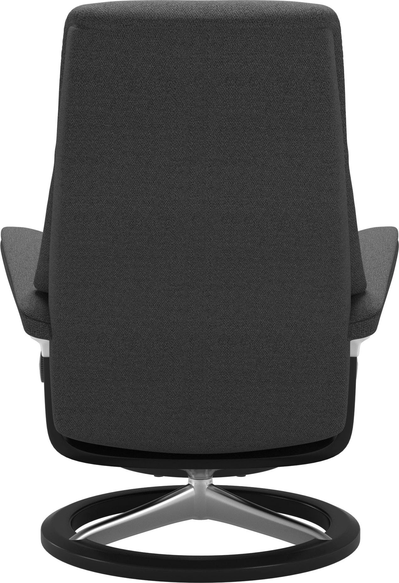 Signature L,Gestell Schwarz View Relaxsessel mit Stressless® Relaxsessel Base, (Set, mit Hocker), Größe