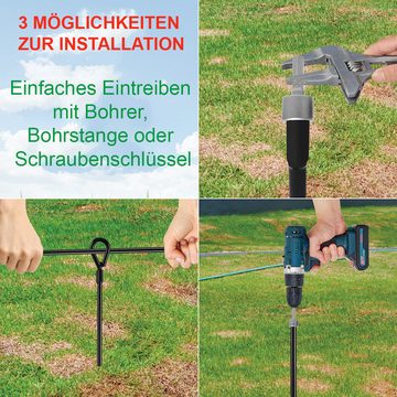 Welikera Zaunpfosten Bodenanker, 8/4 38cm Karbonstahl Zeltlager-Anker, (4-St)