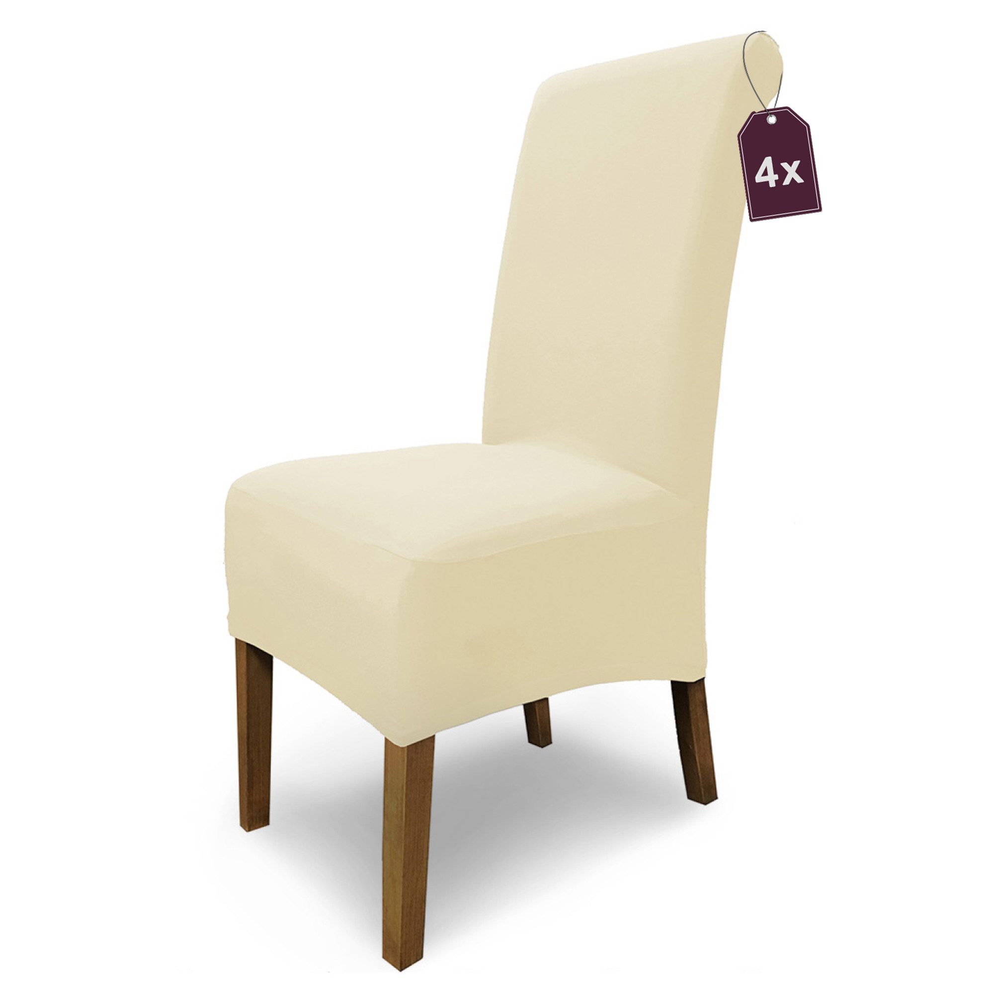 sh SCHEFFLER-HOME LIVE HOMESTYLE Stuhlhusse Moderner Stuhlbezug "Emma" aus elastischer Baumwolle, abnehmbarer & waschbarer Spannbezug für Stühle