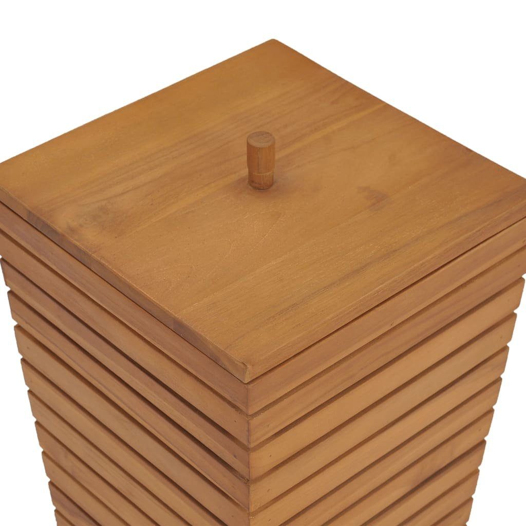 Massivholz Wäschekorb (1 vidaXL cm Teak St) 30×30×45 Wäschekorb