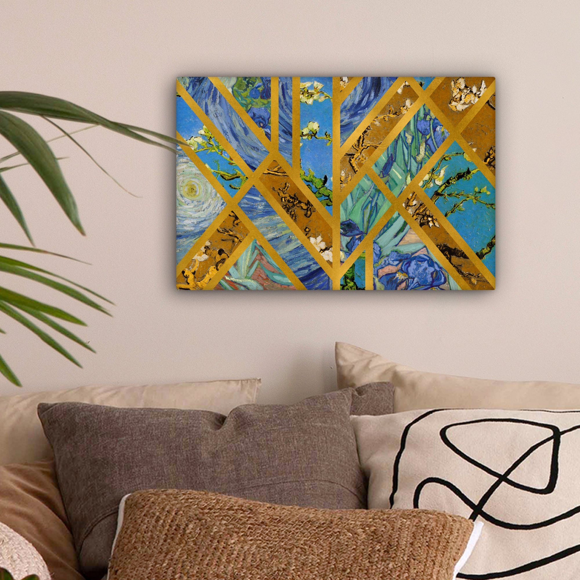OneMillionCanvasses® Leinwandbild Kunst - Van Wanddeko, Meister, (1 - cm 30x20 Leinwandbilder, Alte Wandbild Aufhängefertig, St), Gogh