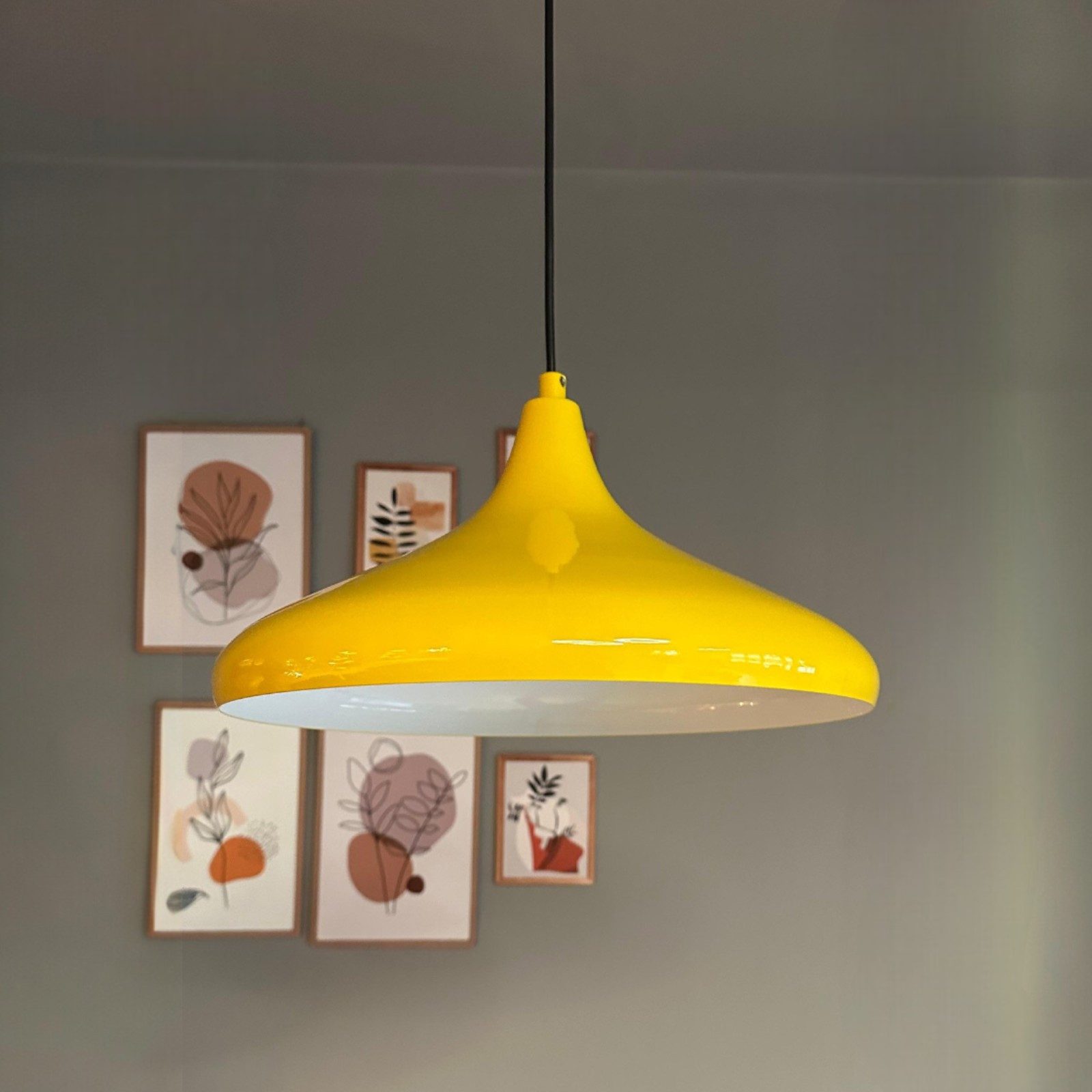 Bamyum Pendelleuchte Bamyum Pendelleuchte Durchmesser 35 cm E27 Metall Moderne Lampe, ohne Leuchtmittel