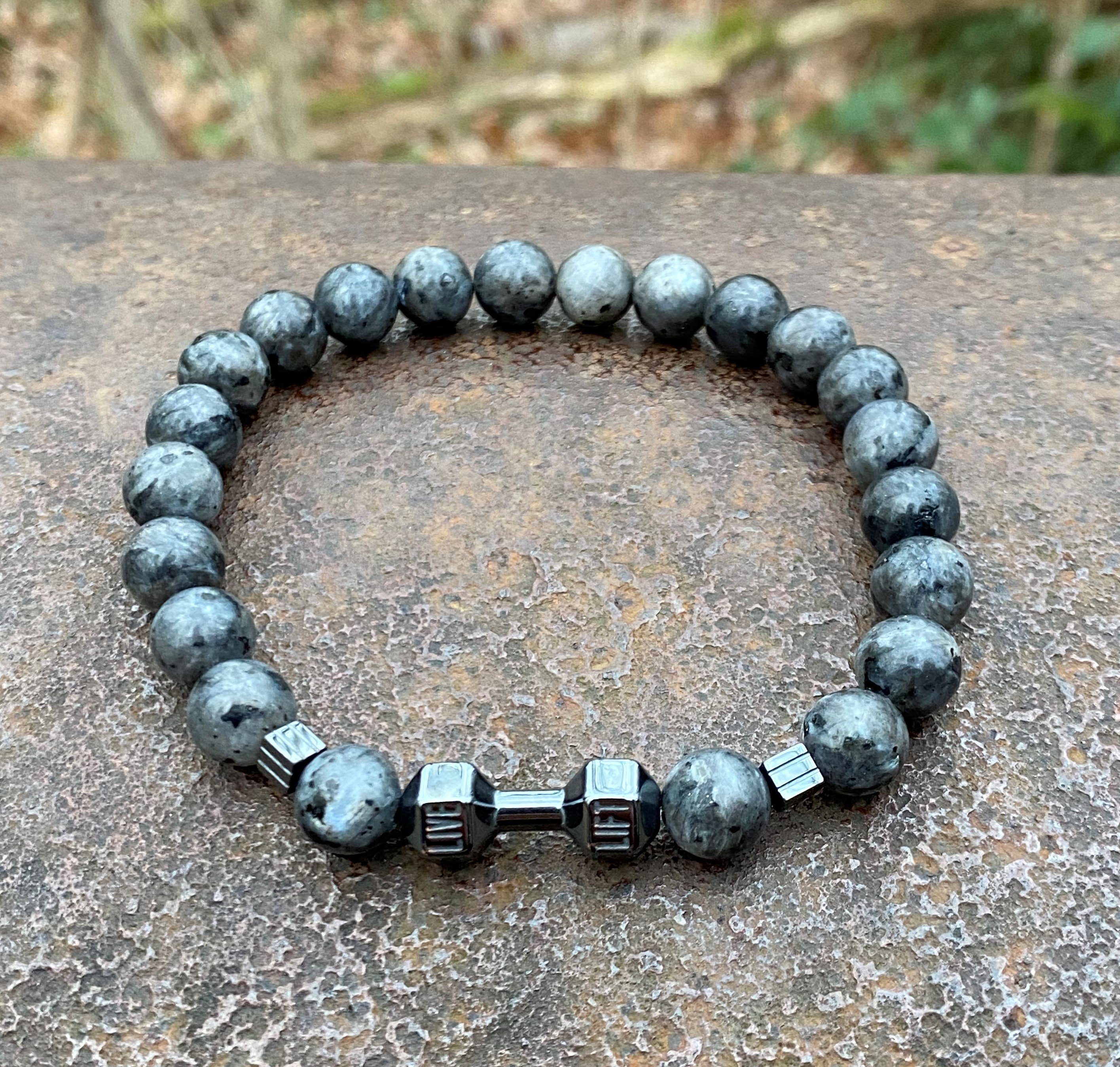 NAHLE Armband Perlenarmband Larvikit Hantel Fitness Armband (inkl. Geschenk günstig online kaufen