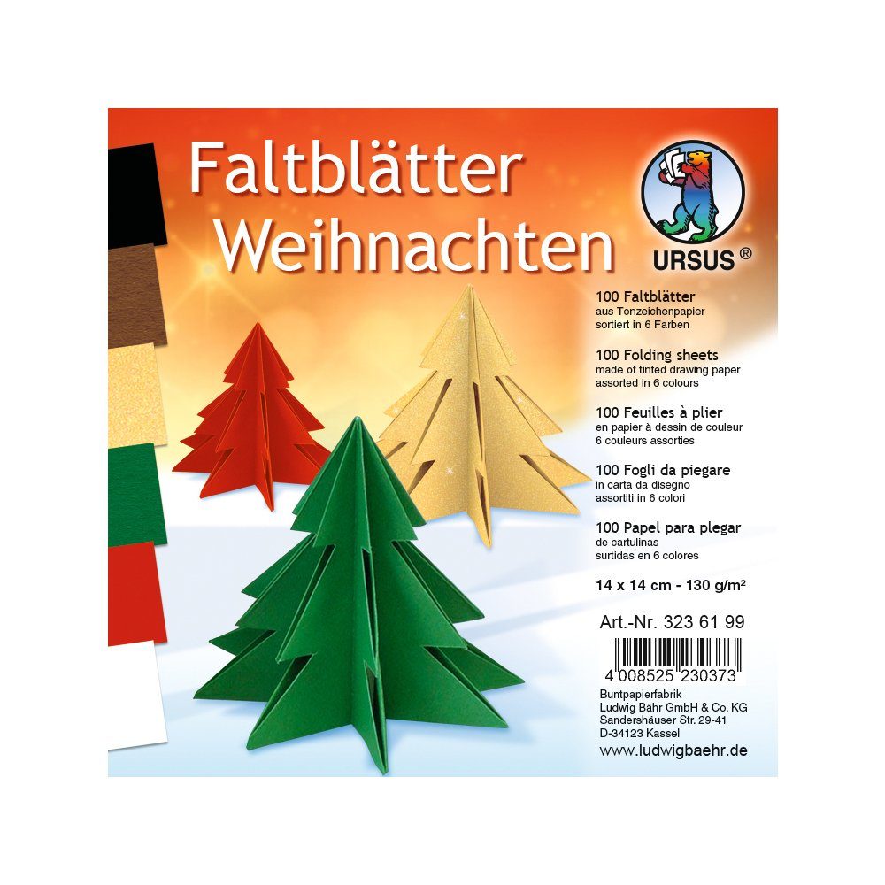 - Blatt Weihnachten, Kraftpapier 100 Ludwig Ursus Bähr