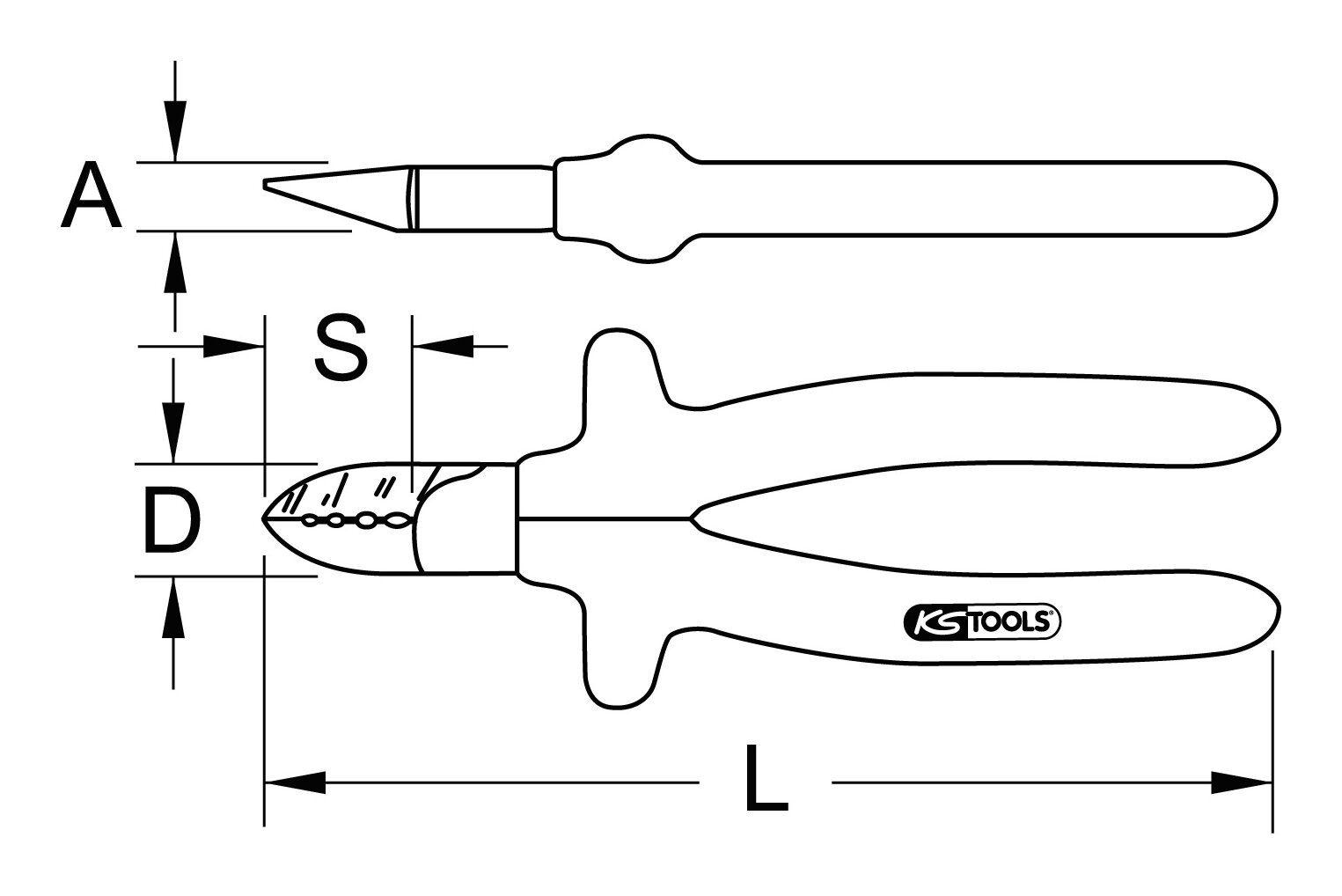 Thumbnail - KS Tools Seitenschneider, 1000V Elektriker, 175 mm